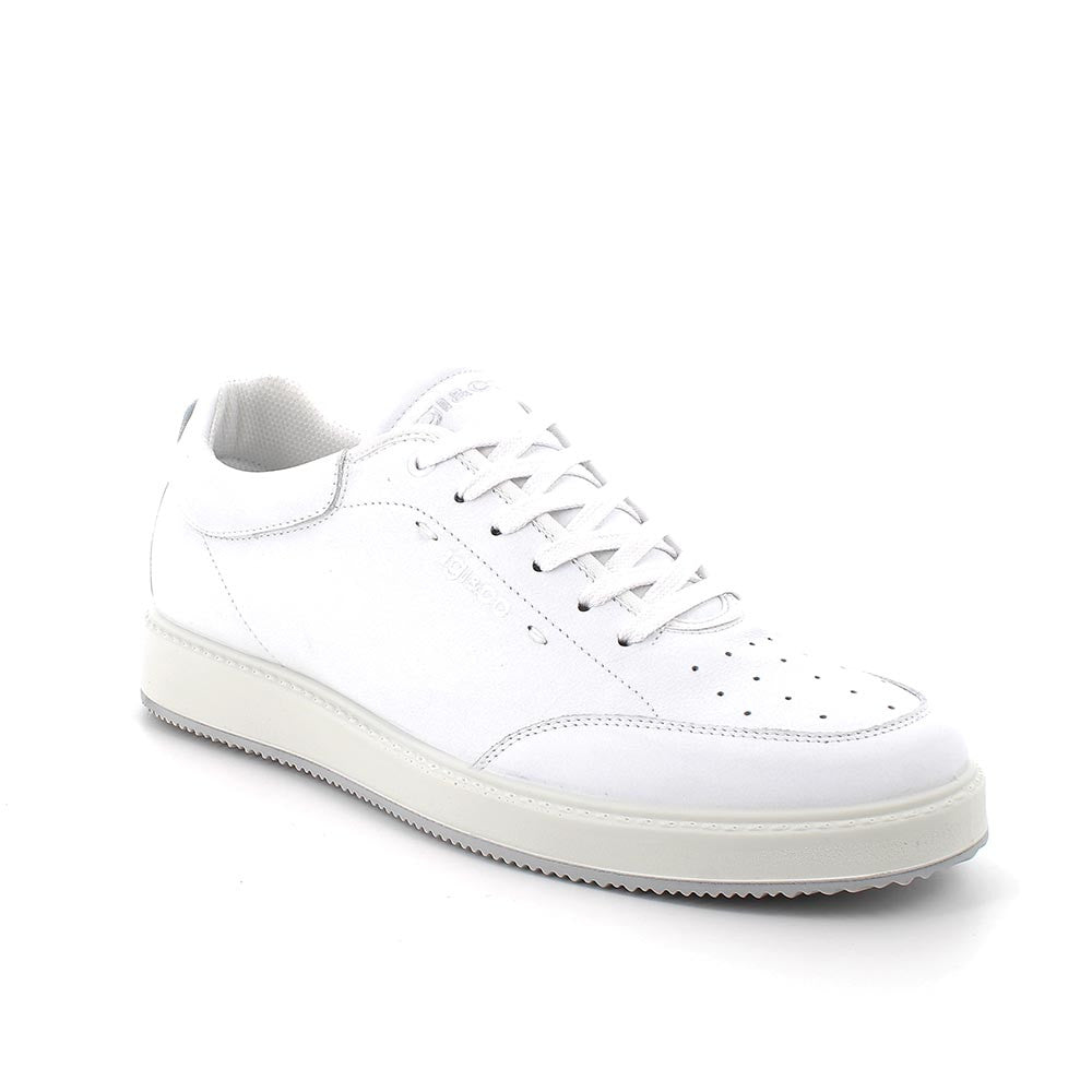 Sneakers Bianche con Lacci e Plantare in Pelle Ammortizzato 