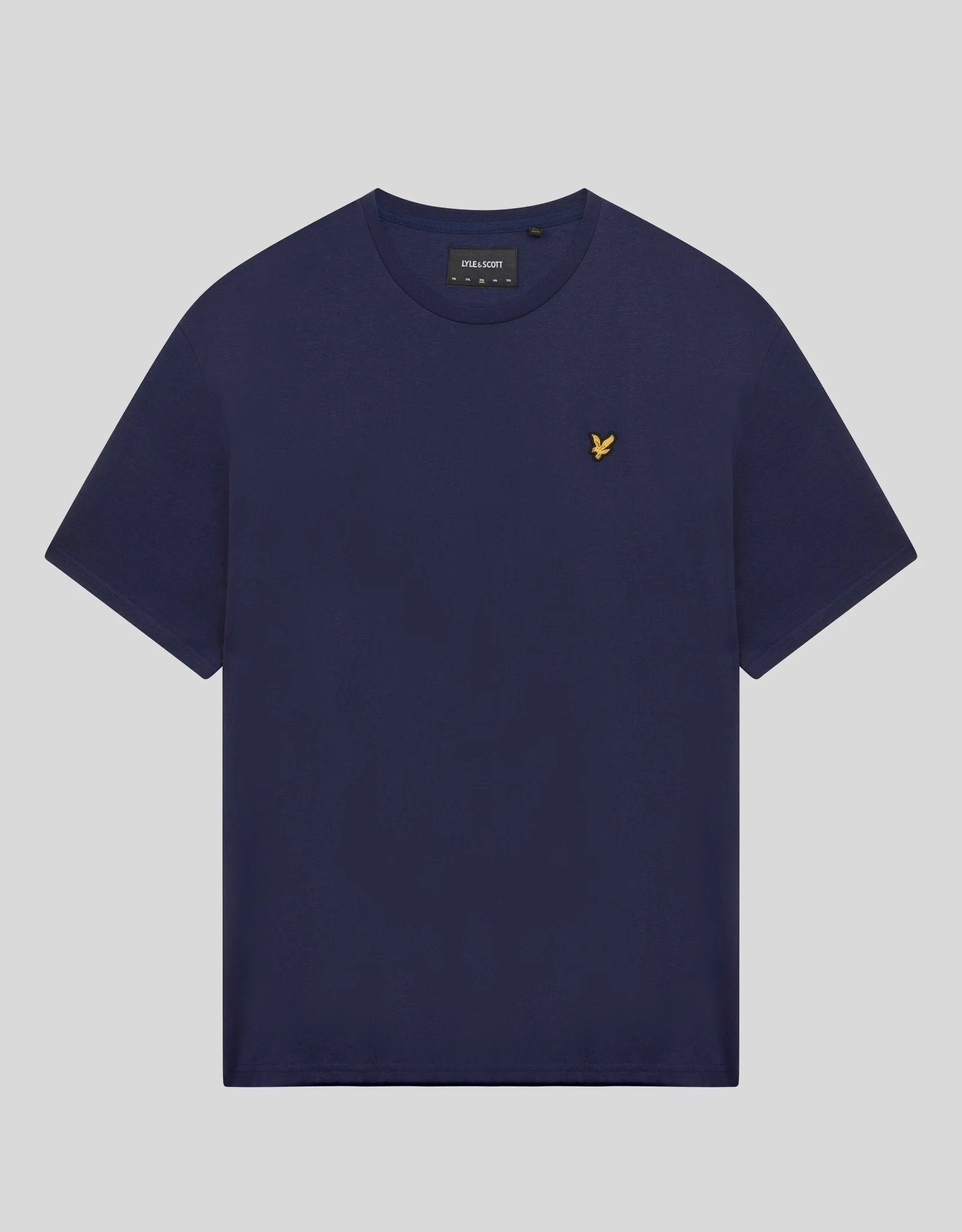 T-shirt blu a Maniche Corte in Cotone con Girocollo Regular Fit 
