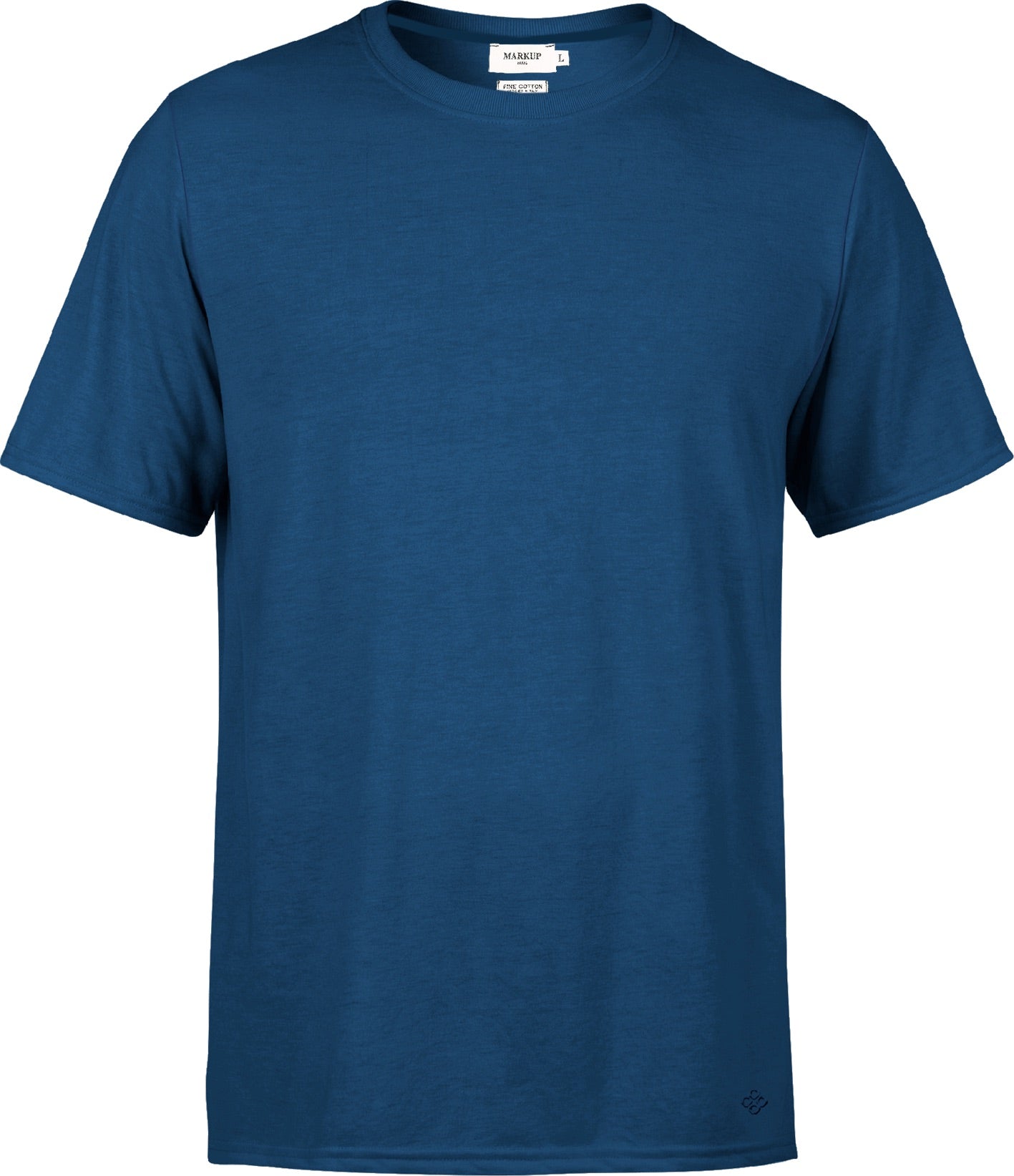 T.shirt ottanio a mezze maniche con collo girocollo 