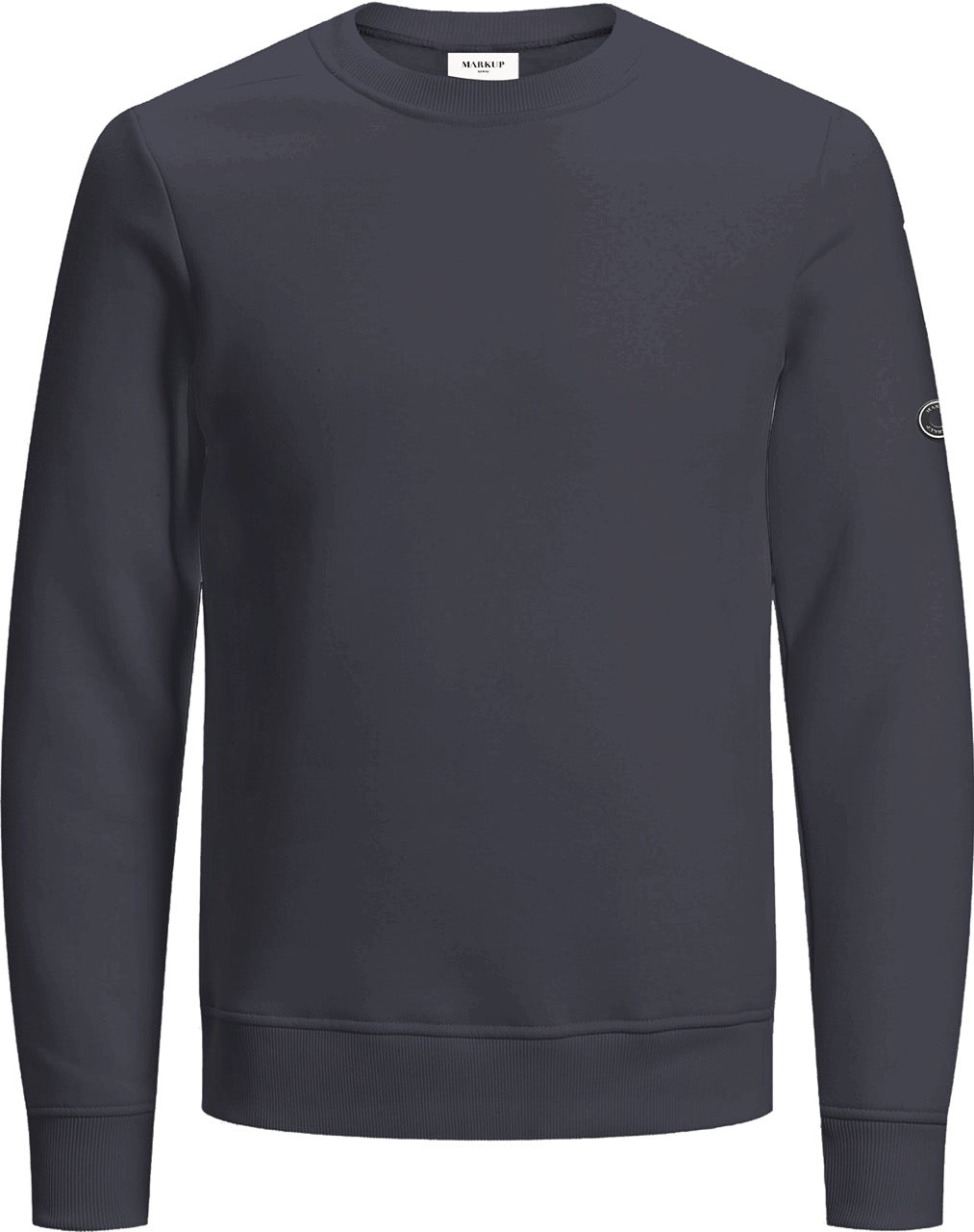Felpa Blu con Girocollo e Logo Ton sur Ton sulla Manica 