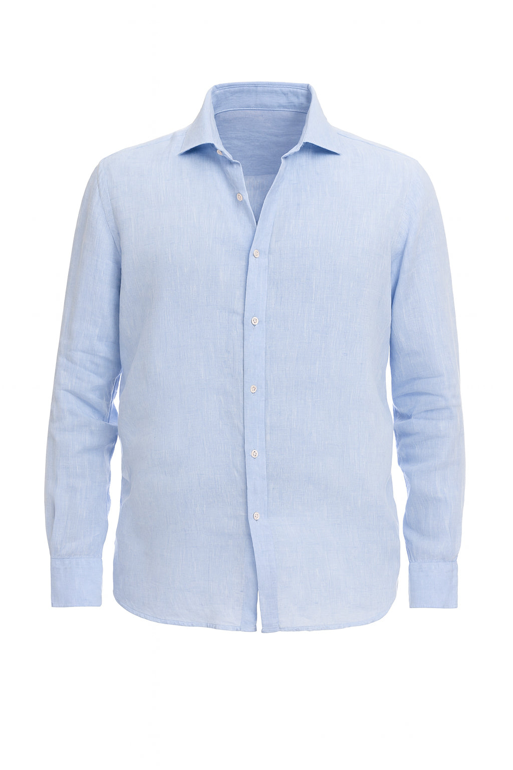 Camicia celeste da uomo in puro lino 