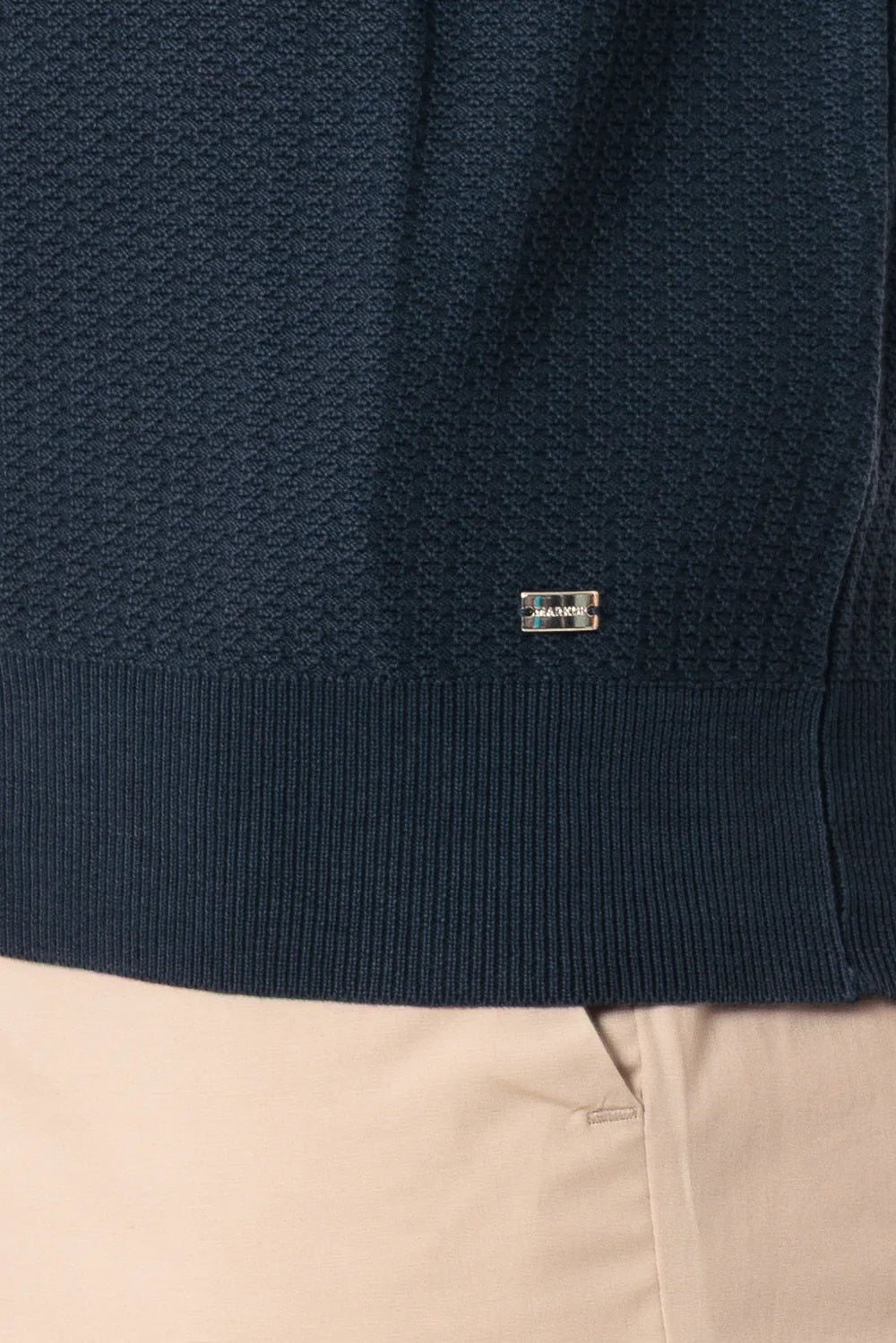maglia a mezze maniche blu 