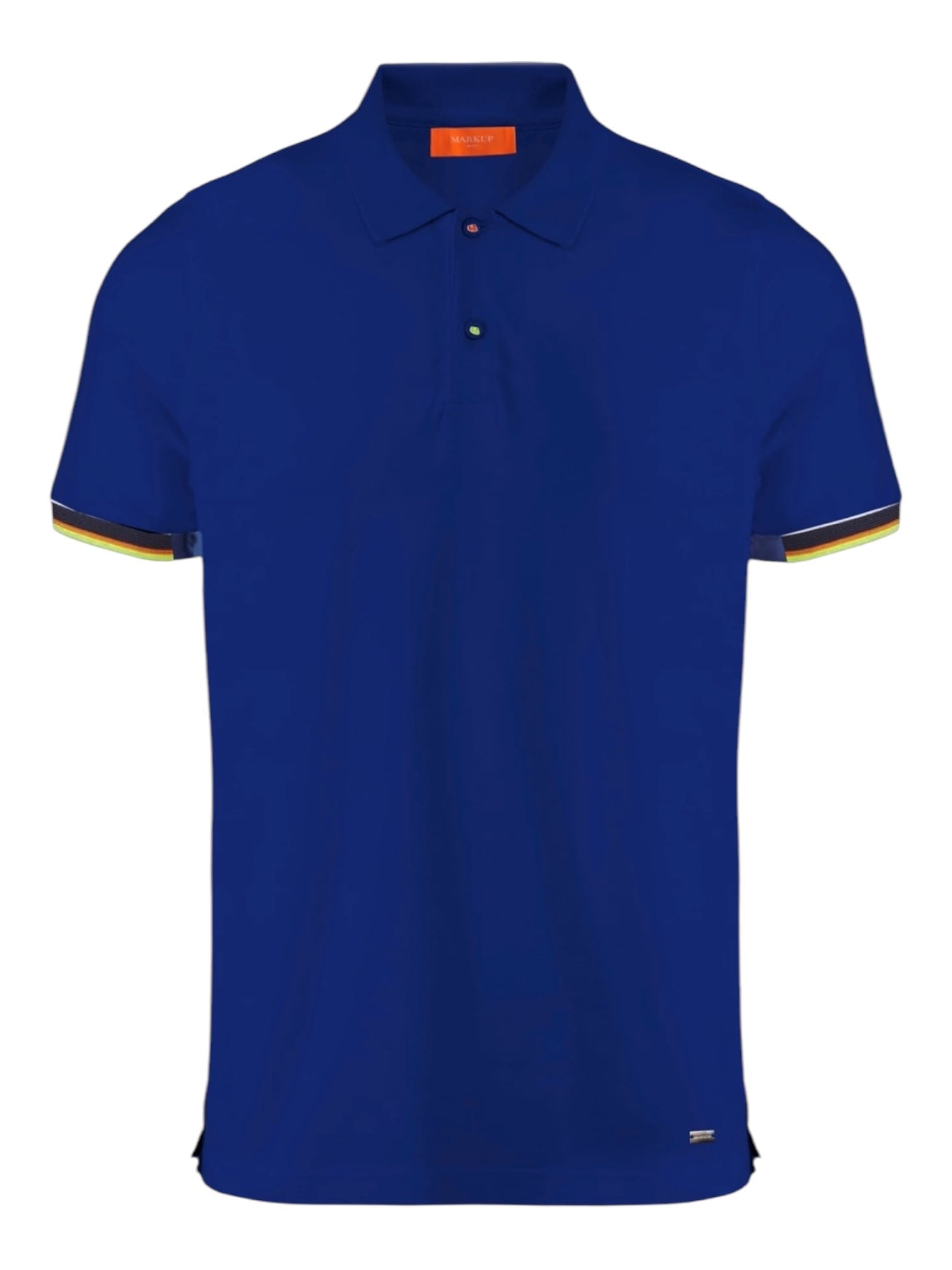 Polo a mezze maniche bluette con colletto classico 