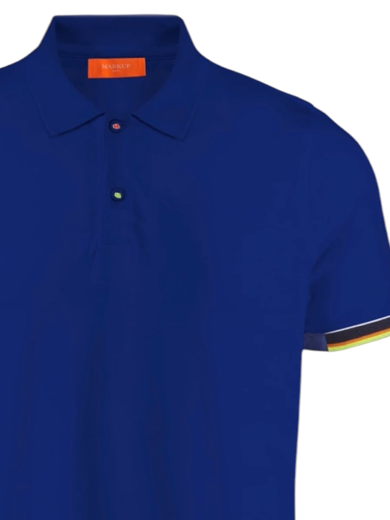 Polo a mezze maniche bluette con colletto classico 