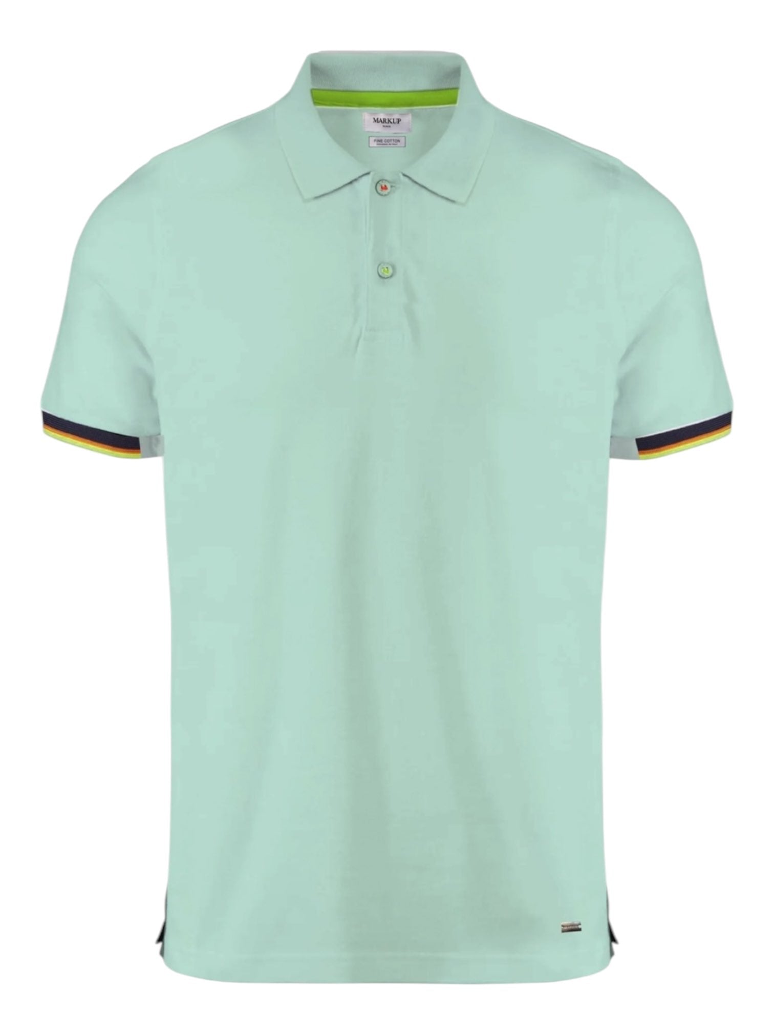 Polo a mezze maniche con colletto classico verde menta 