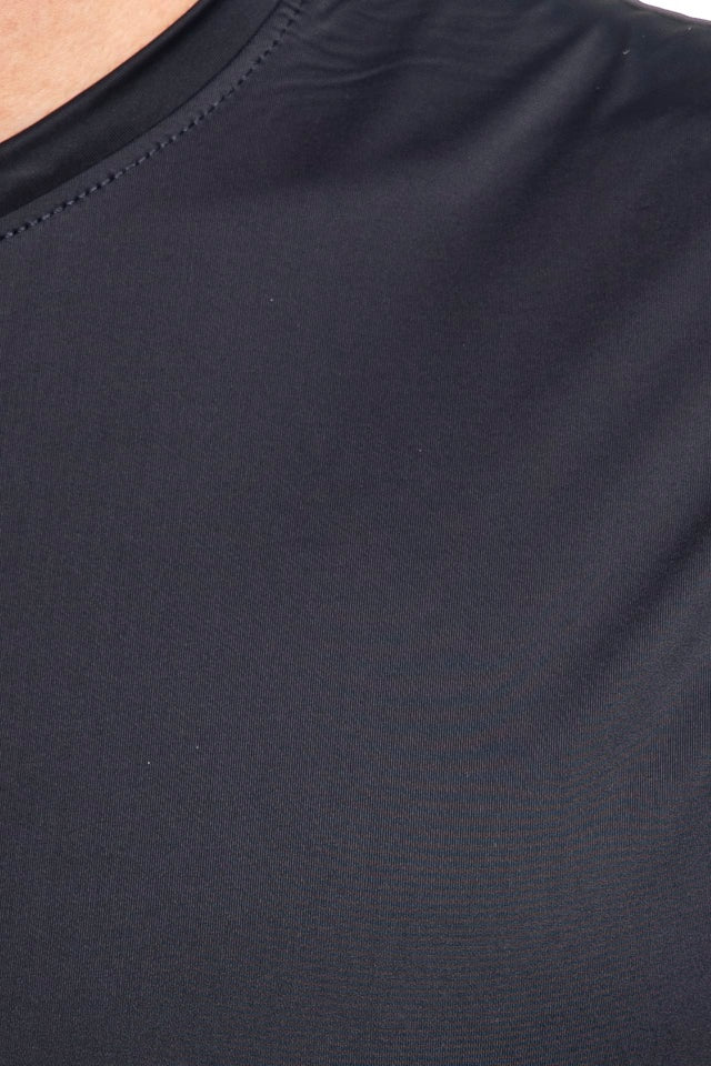 T-shirt blu in Tessuto Antipiega "No Iron" 