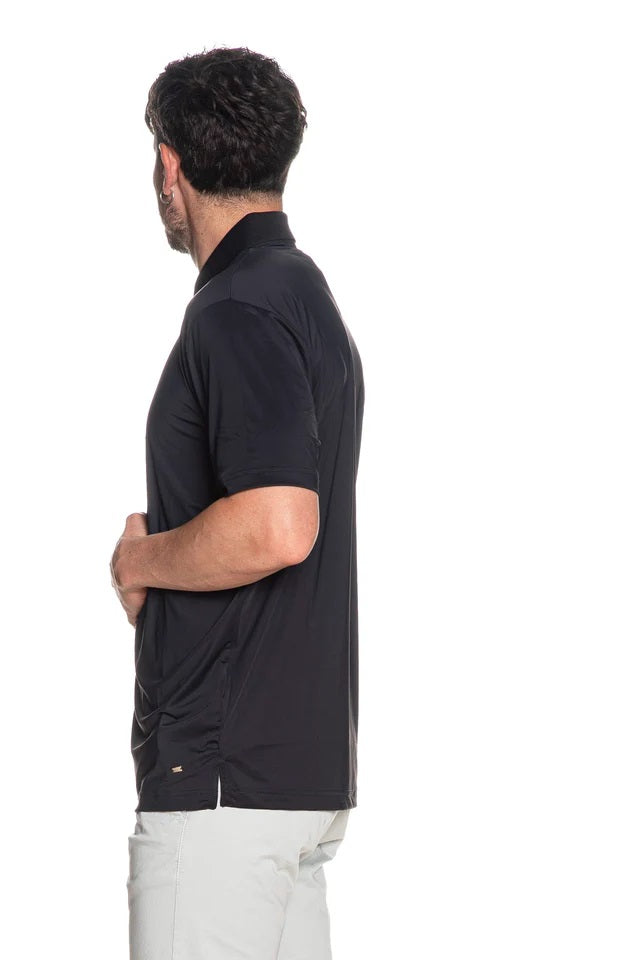 Polo "No Iron" blu con Tessuto Antipiega e Colletto Classico 