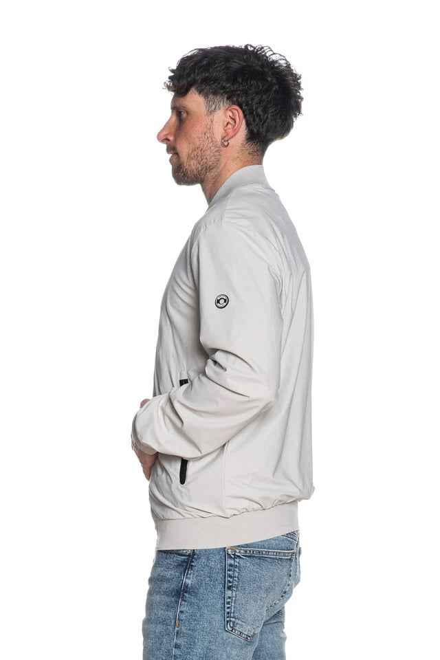 Bomber in soft shell stretch color gesso 