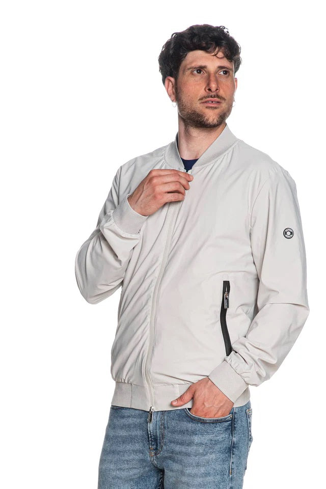 Bomber in soft shell stretch color gesso 