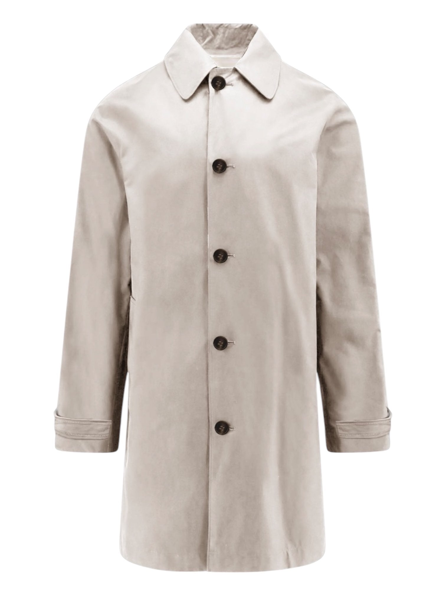 Trench regular fit realizzato in cotone e nylon beige 