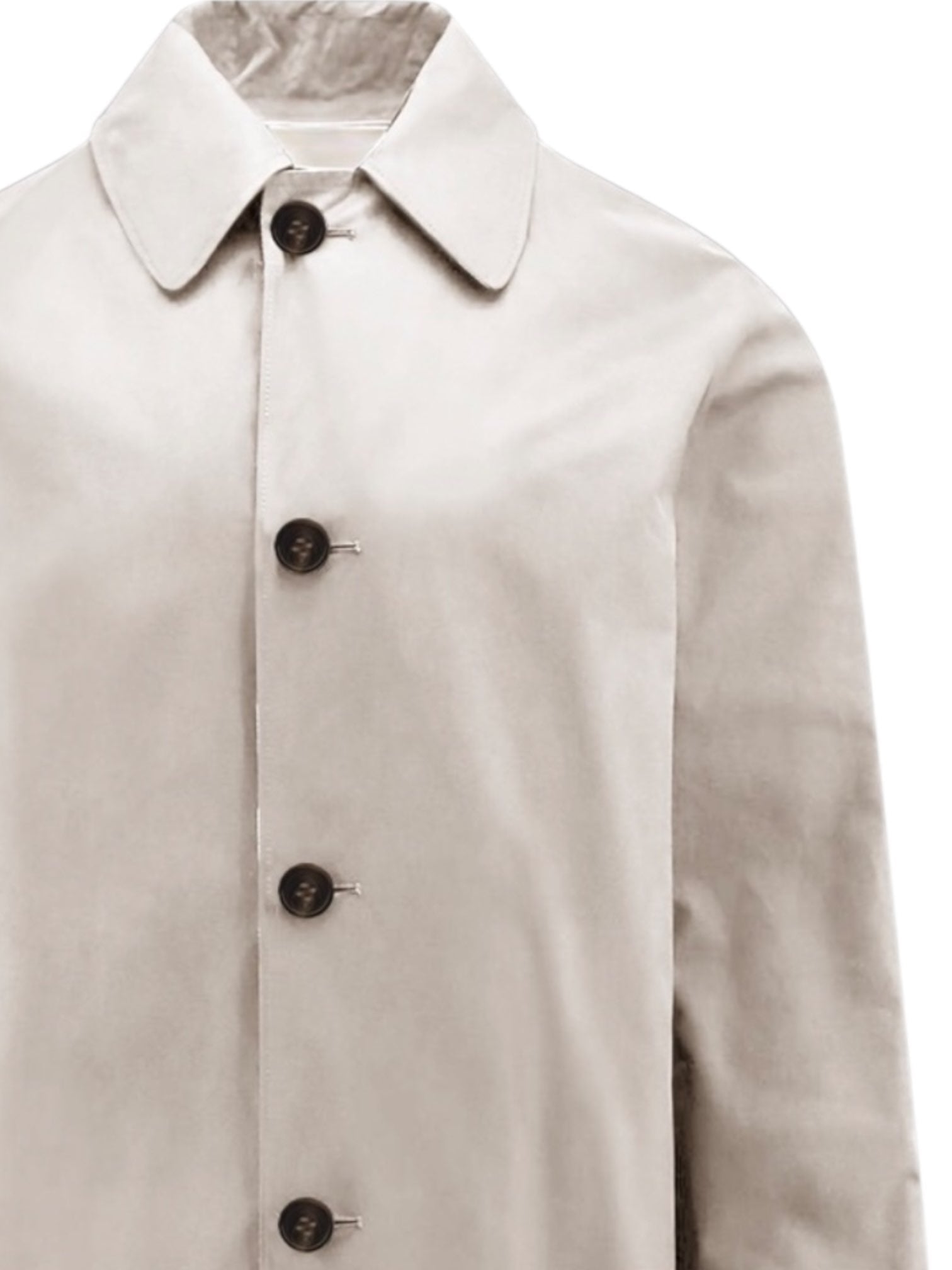 Trench regular fit realizzato in cotone e nylon beige 