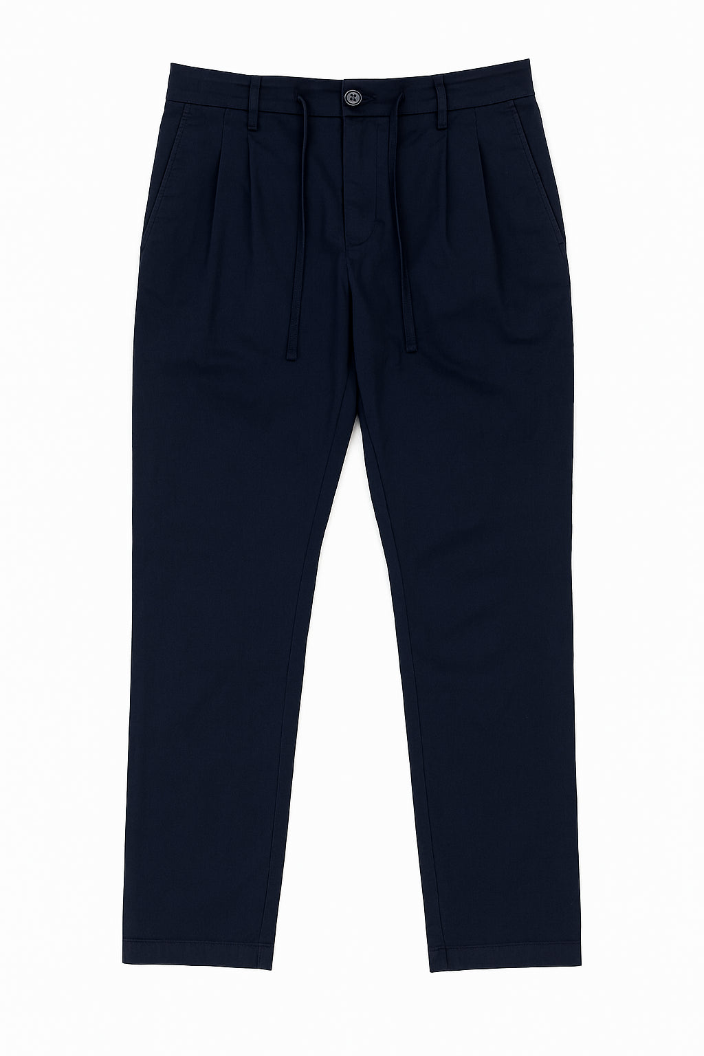 Pantalaccio blu in Cotone Stretch con Coulisse e Pences 