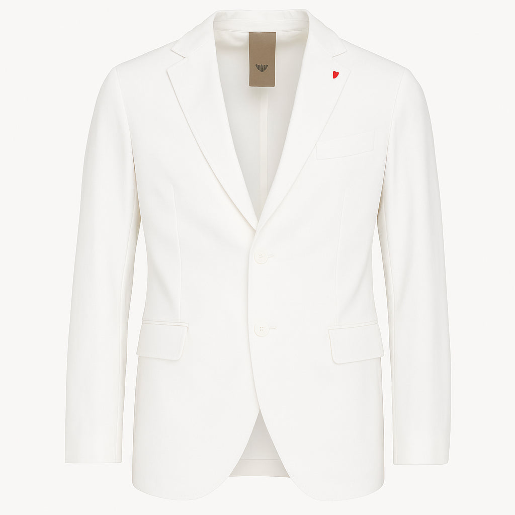 Blazer "Mulish" bianco da Uomo con Chiusura a Due Bottoni 