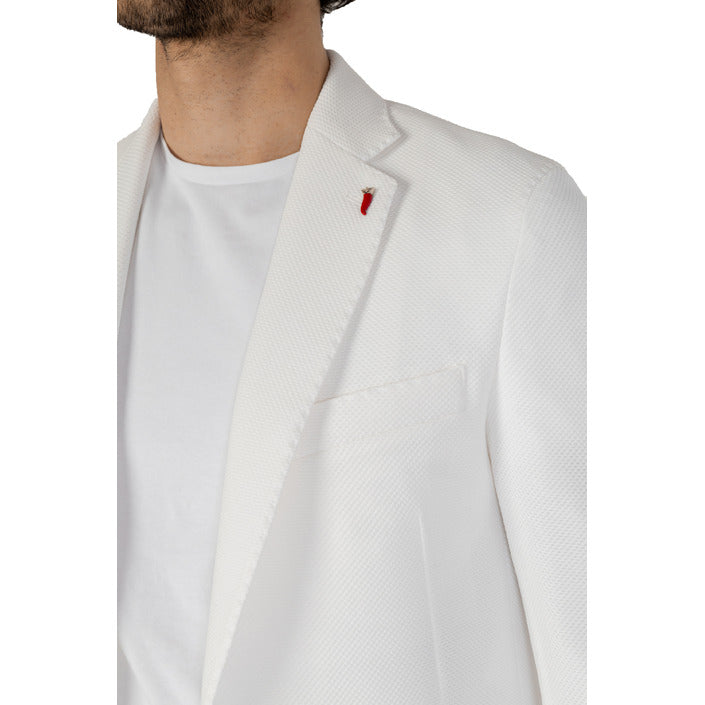 Blazer "Mulish" bianco da Uomo con Chiusura a Due Bottoni 