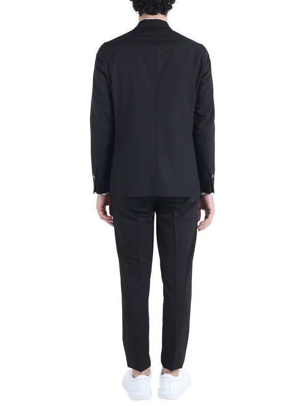 Abito "Haiti" nero Slim Fit con Tasche Applicate 