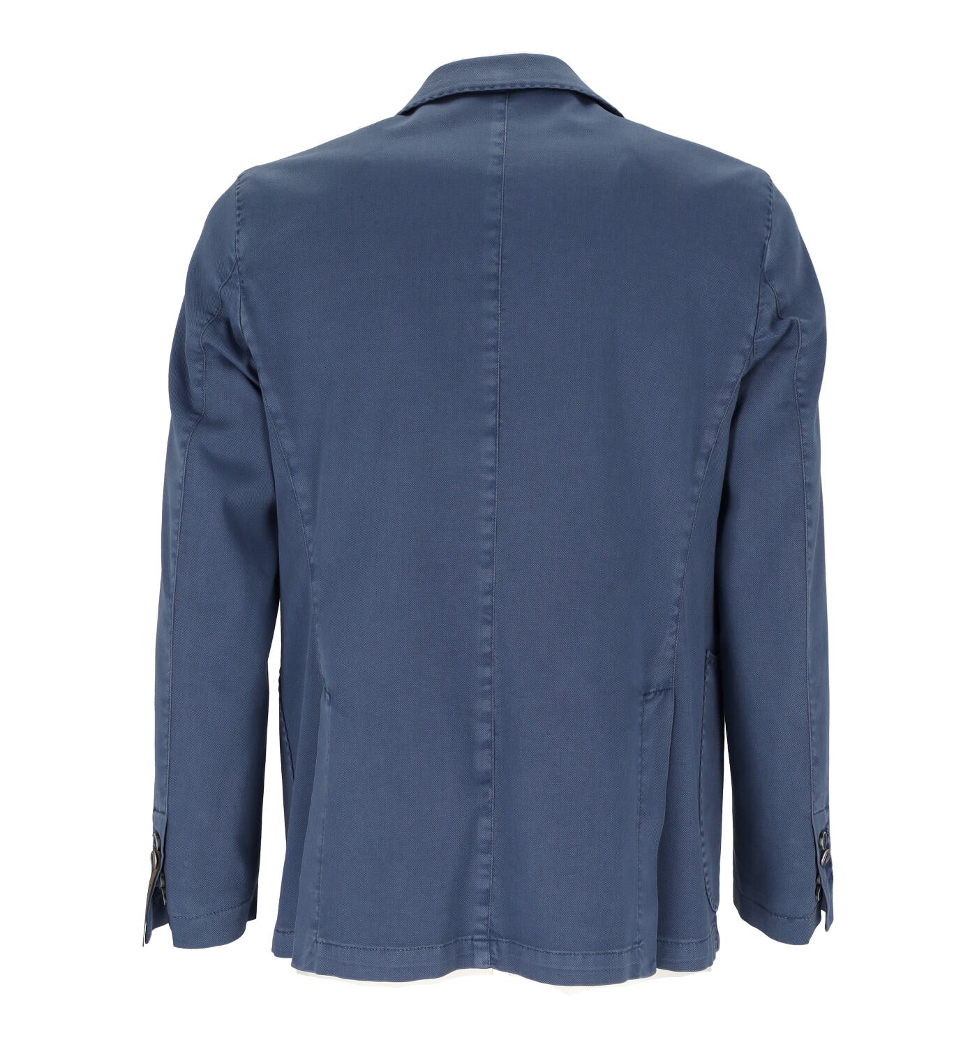 Giacca "Panarea" color Indaco in Cotone con Revers e Tasche 