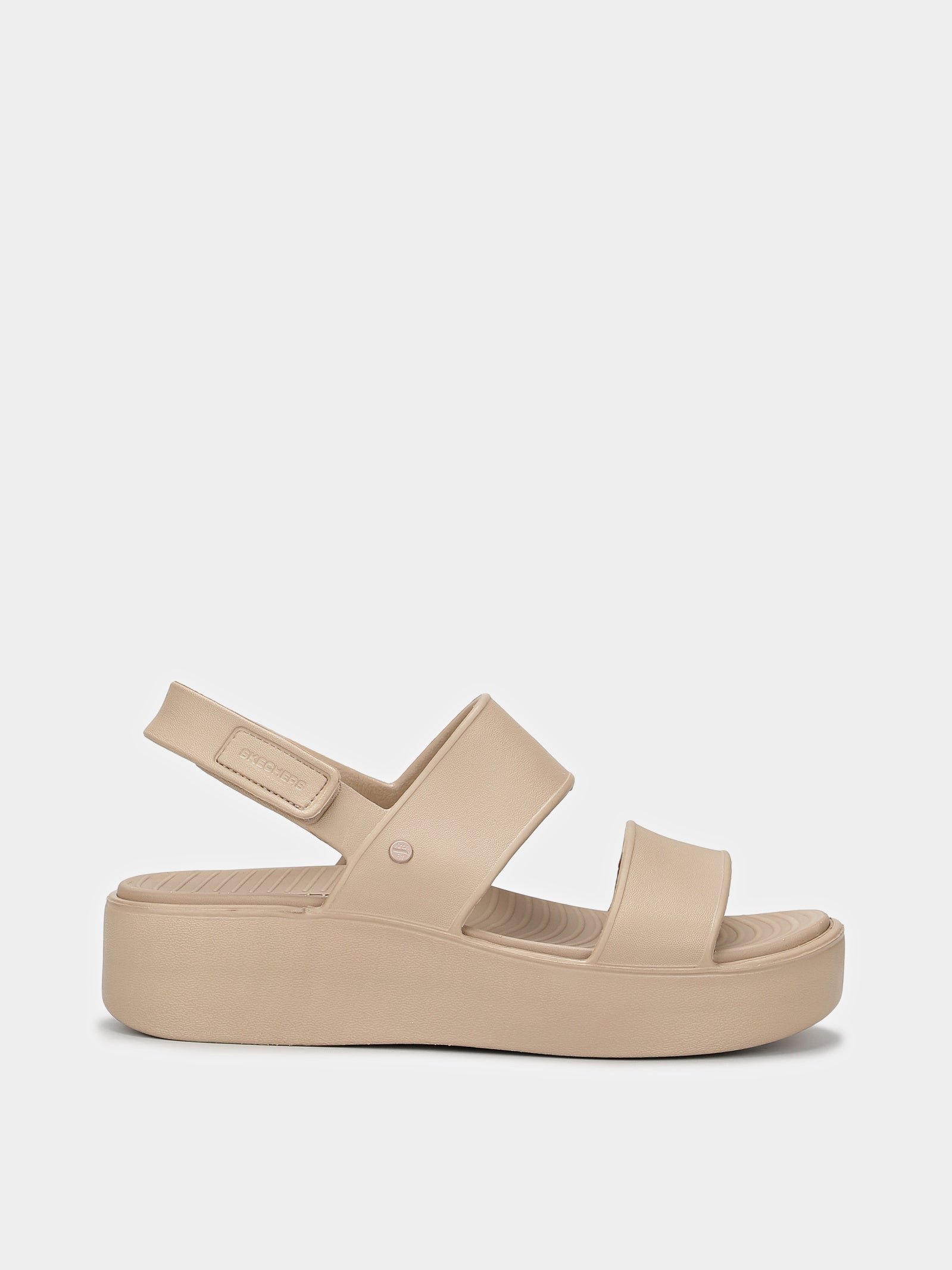 Sandalo Skechers Arch Fit® Taupe con Zeppa e Doppia Fascia 