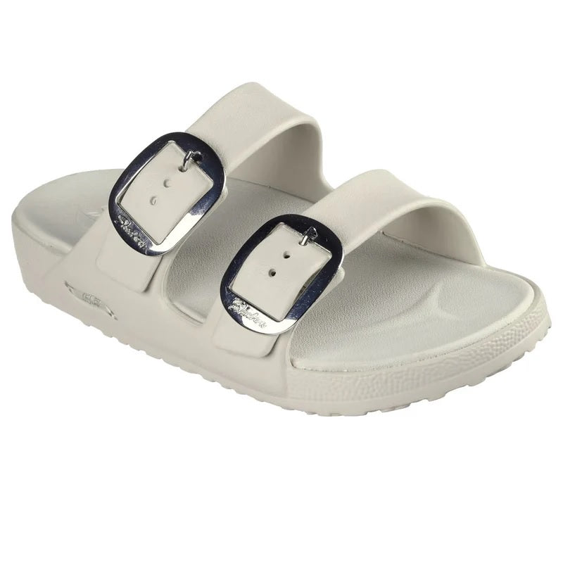 Sandalo Donna Skechers Arch Fit® Naturale con Fibbie Silver 