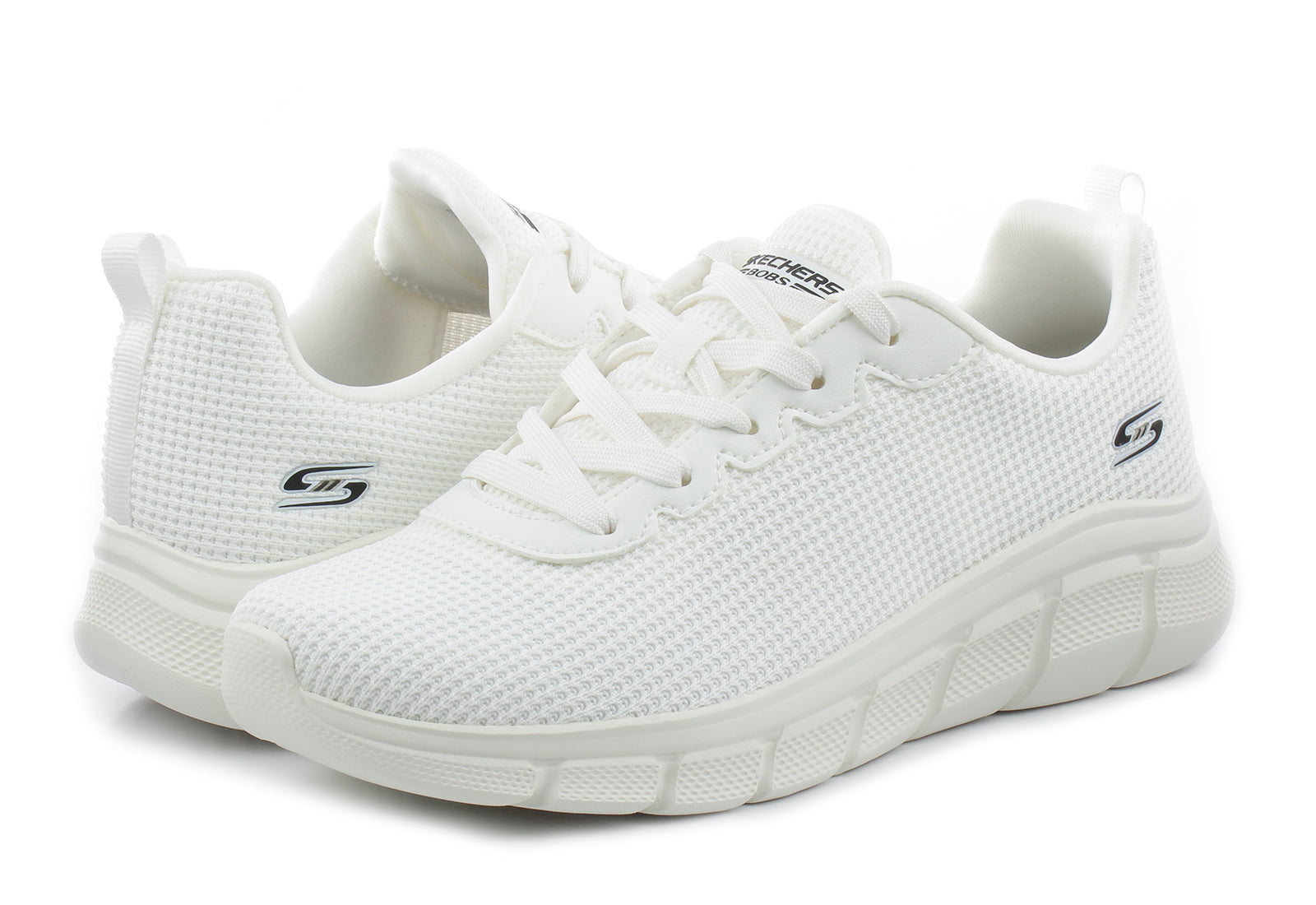 Sneaker Donna Skechers Flex Appeal Bianca con Tomaia in Mesh 