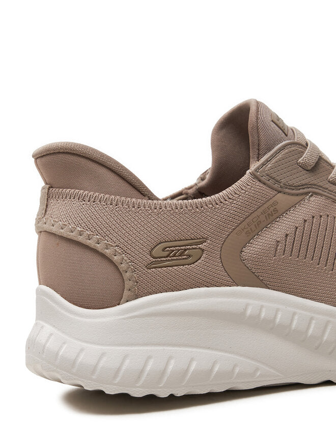 Sneaker Donna Skechers Slip-ins Taupe con Tomaia in Mesh 