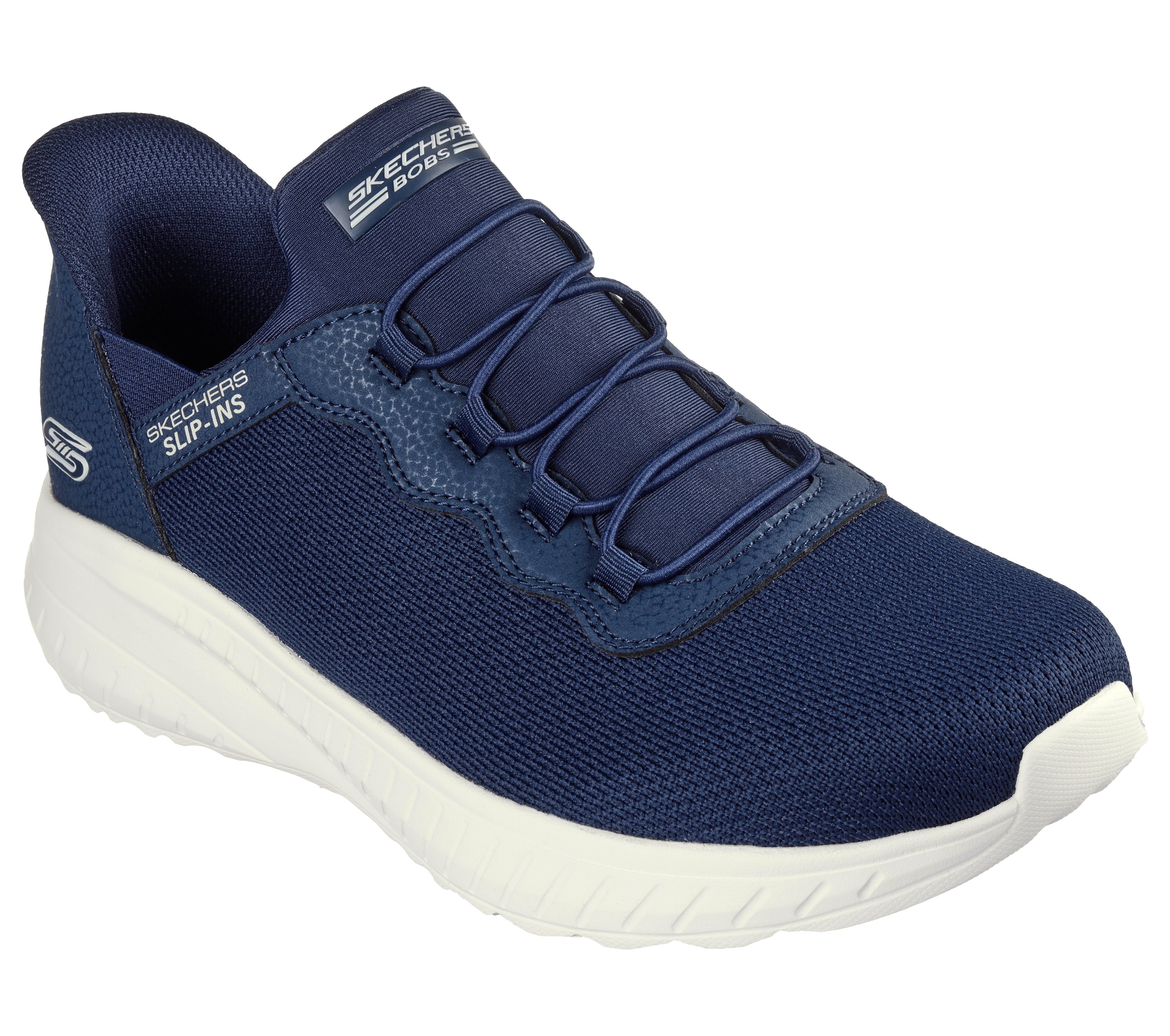 Sneaker Donna Skechers BOBS Slip-Ins Blu Navy con Suola Bianca 