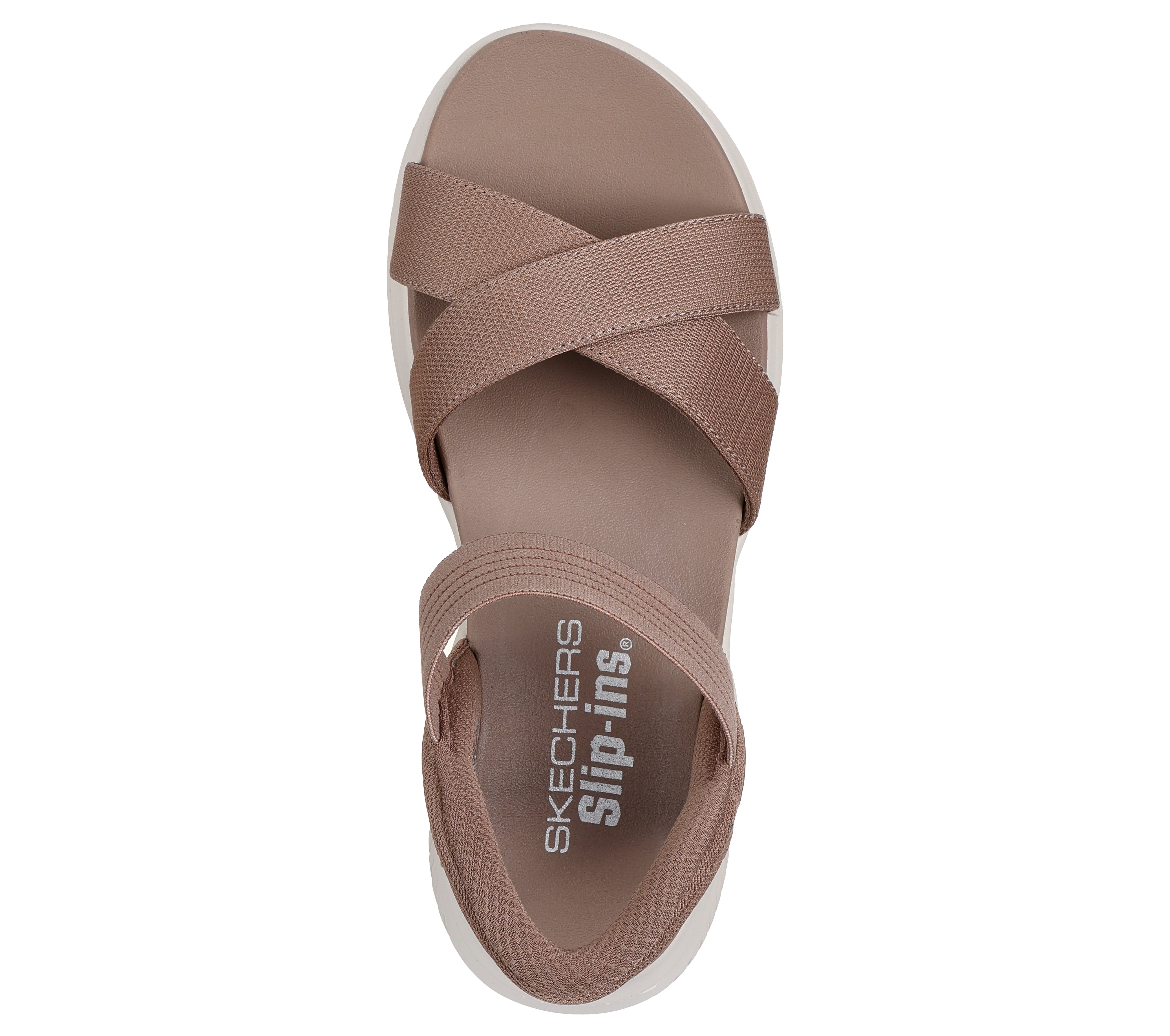 Sandalo Donna Skechers 119975 Moka con Fasce Elastiche<BR/> 