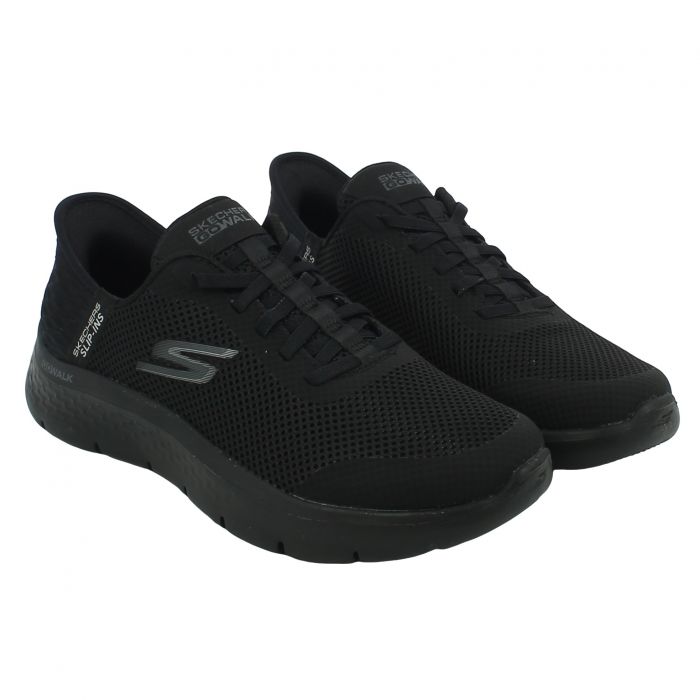 Sneaker Donna Skechers Go Walk Nera con Tecnologia Slip-Ins® 