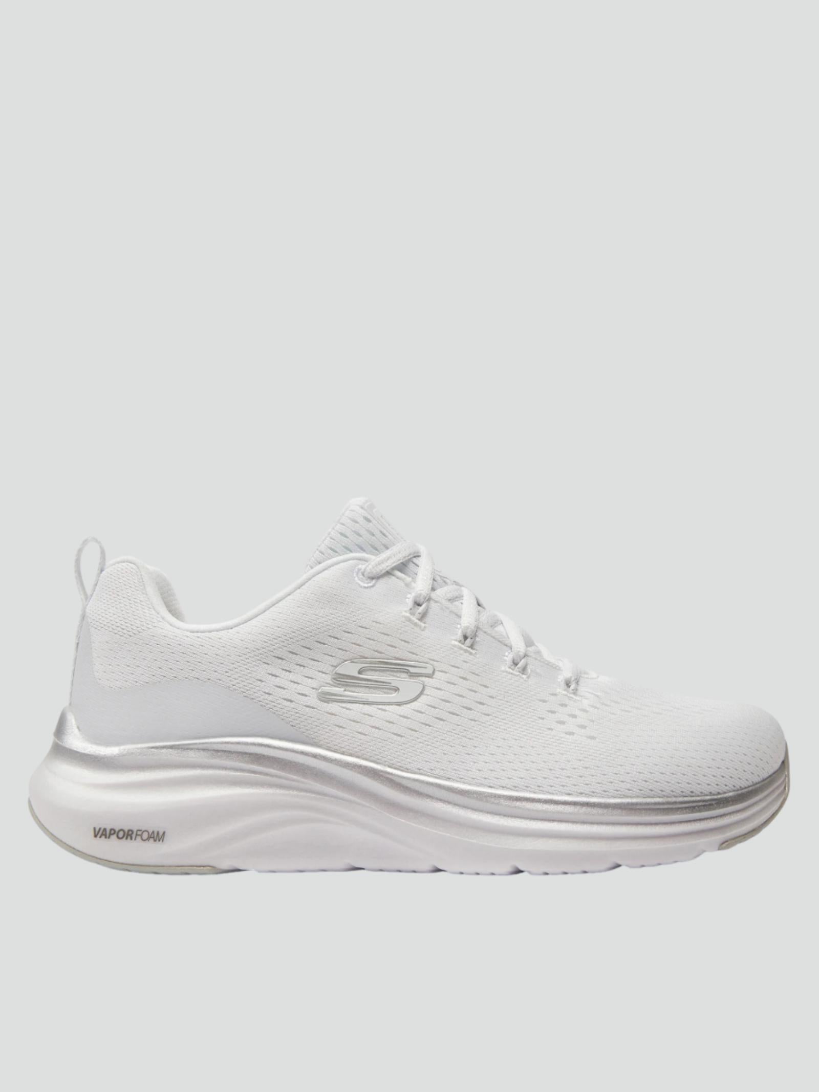 Sneakers Donna Bianche con Suola Vapor Foam e Dettagli Silver 