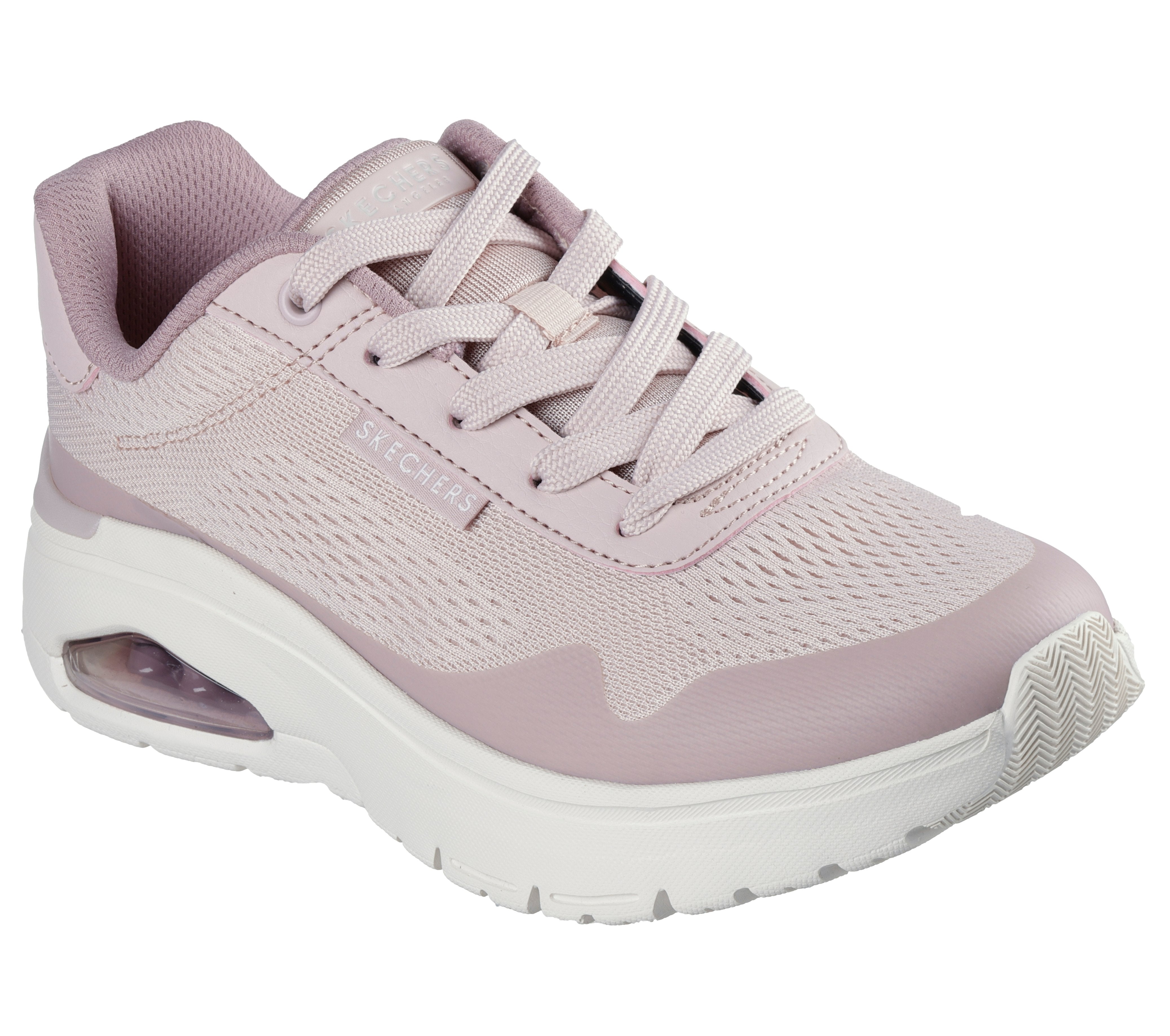 Sneakers Donna Mauve con Dettagli Rosa e Suola con Cuscinetto Air 