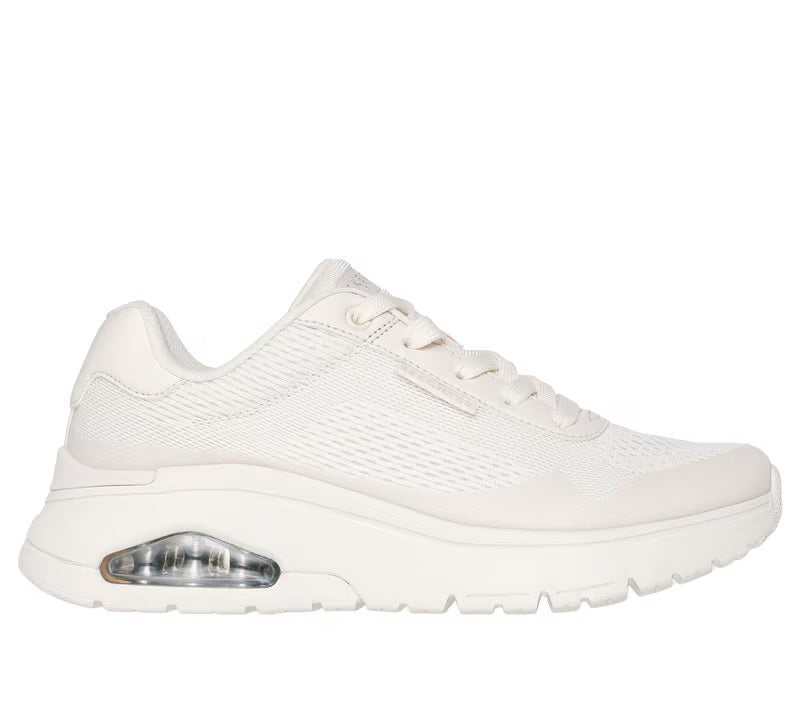 Sneakers Donna Off White con Cuscinetto d'Aria e Finiture Neutre 