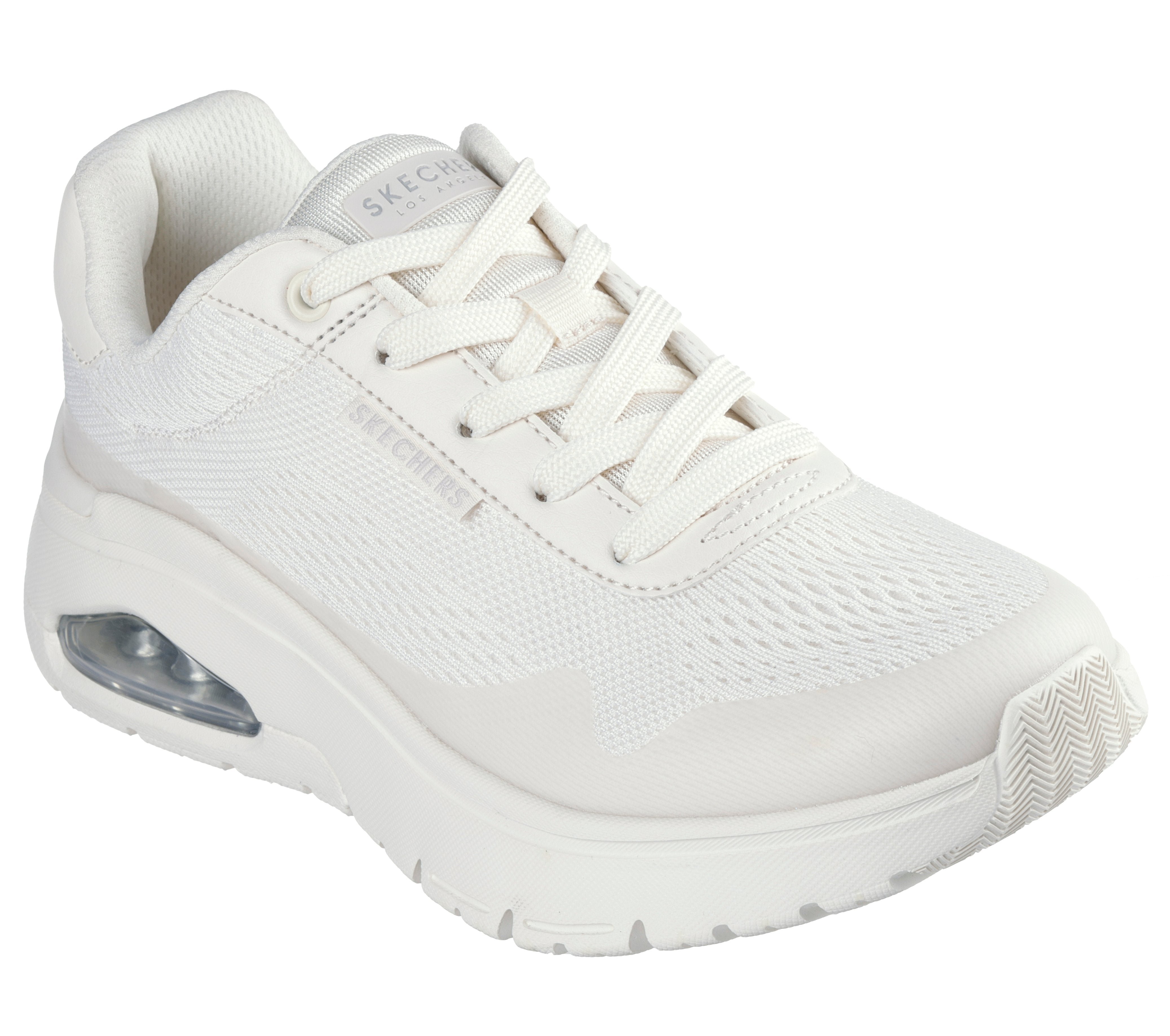 Sneakers Donna Off White con Cuscinetto d'Aria e Finiture Neutre 