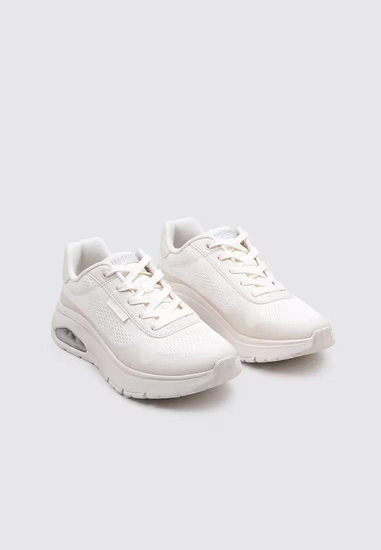 Sneakers Donna Off White con Cuscinetto d'Aria e Finiture Neutre 