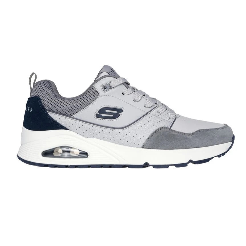 Sneakers Grigie con Inserti in Pelle Scamosciata e Cuscinetto Air 