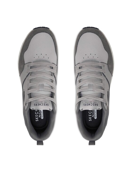 Sneakers Grigie con Inserti in Pelle Scamosciata e Cuscinetto Air 