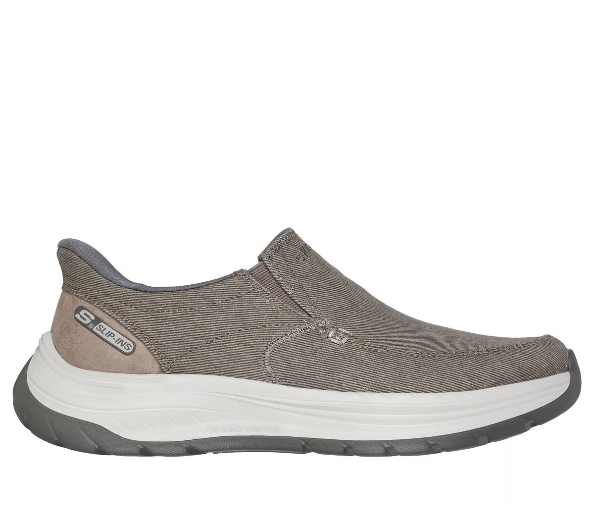 Slip-on "GOwalk Flex" Taupe da Uomo in Tessuto Effetto Denim 