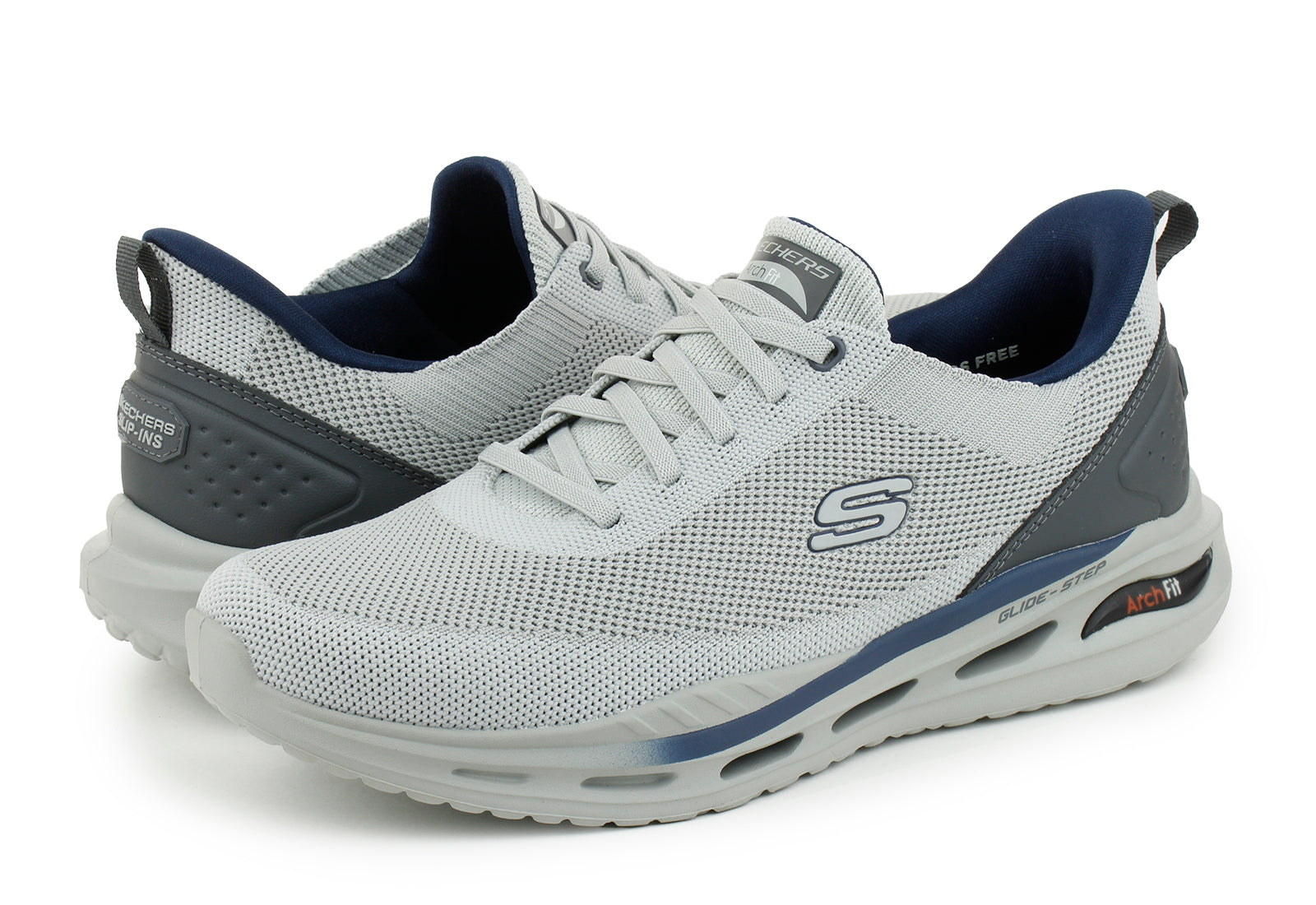 Sneakers "Arch Fit Slide-Step" Grigio Chiaro con Supporto Plantare 