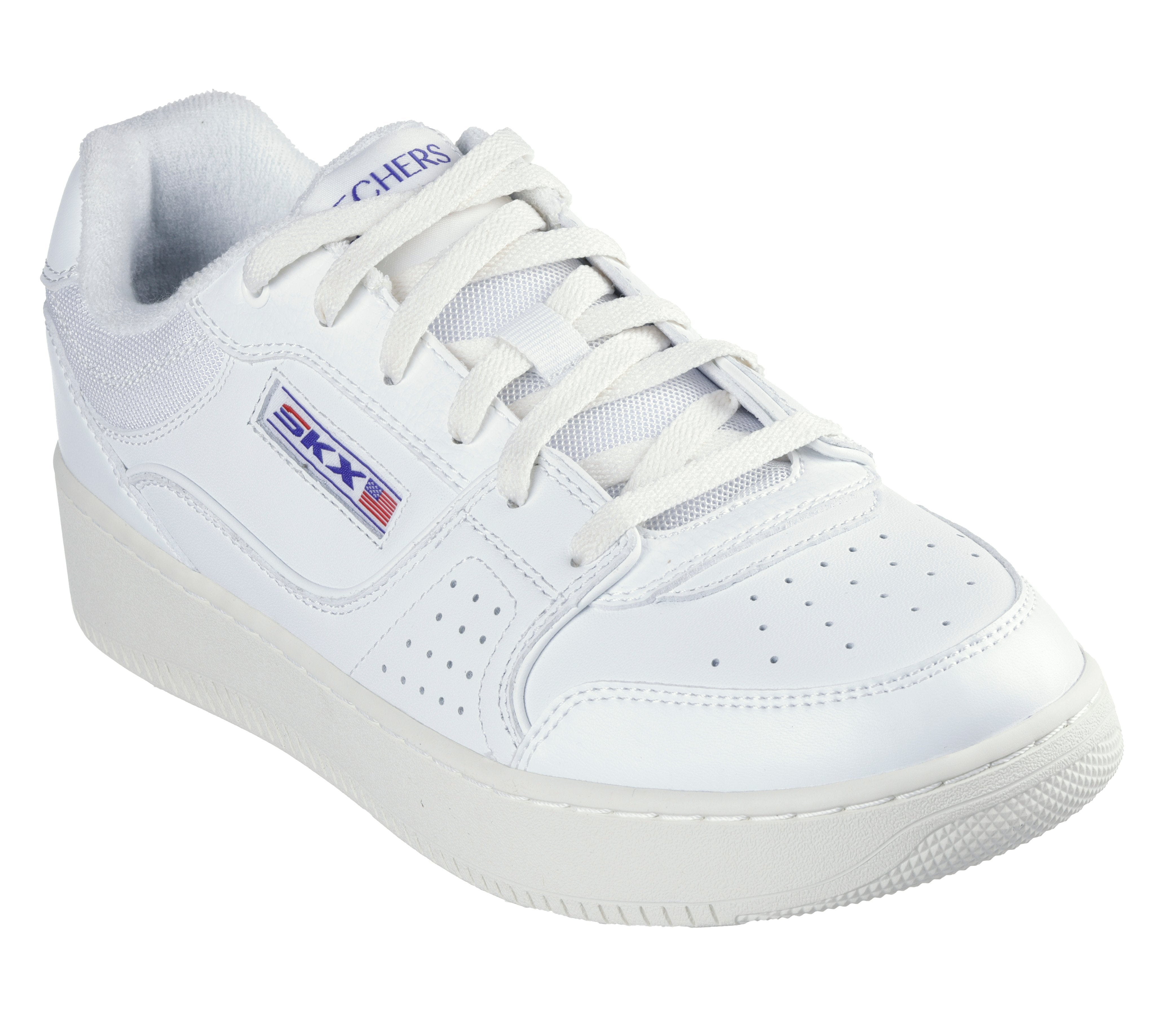 Skechers Sport Court 2.0 Crowne - Sneakers Uomo in Pelle Bianca 