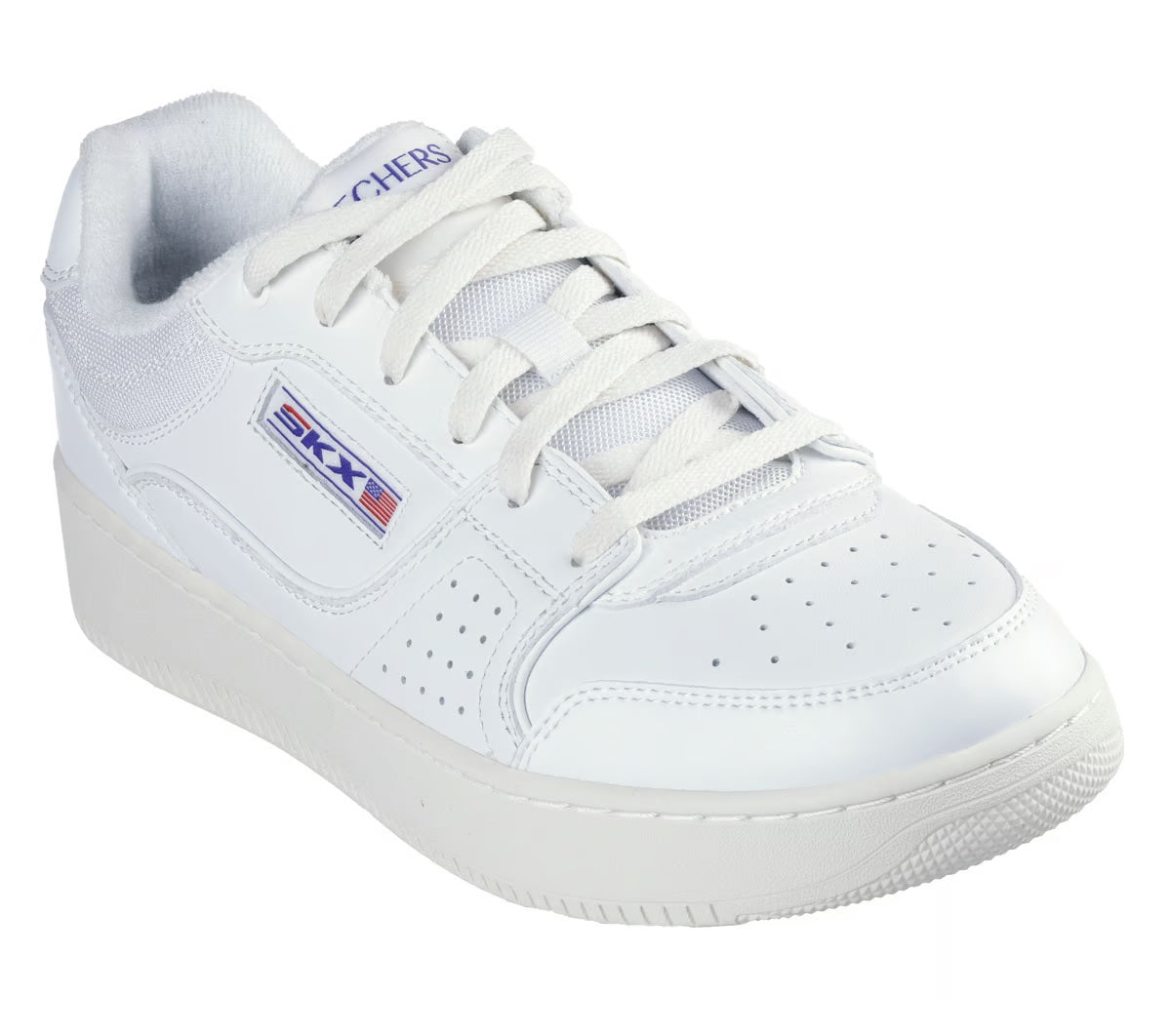 Skechers Sport Court 2.0 Crowne - Sneakers Uomo in Pelle Bianca 