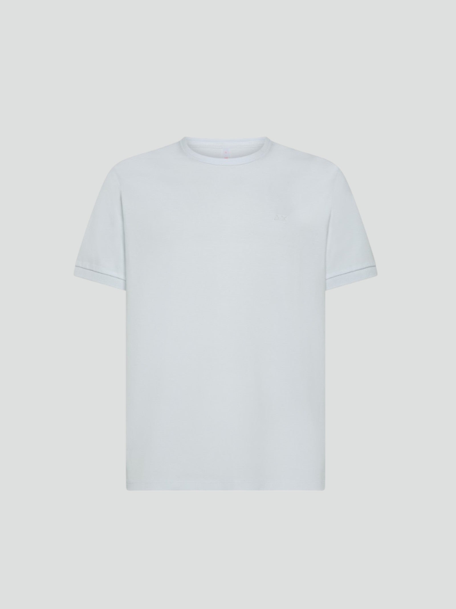T-shirt bianca da uomo in jersey mercerizzato con logo tono su tono 
