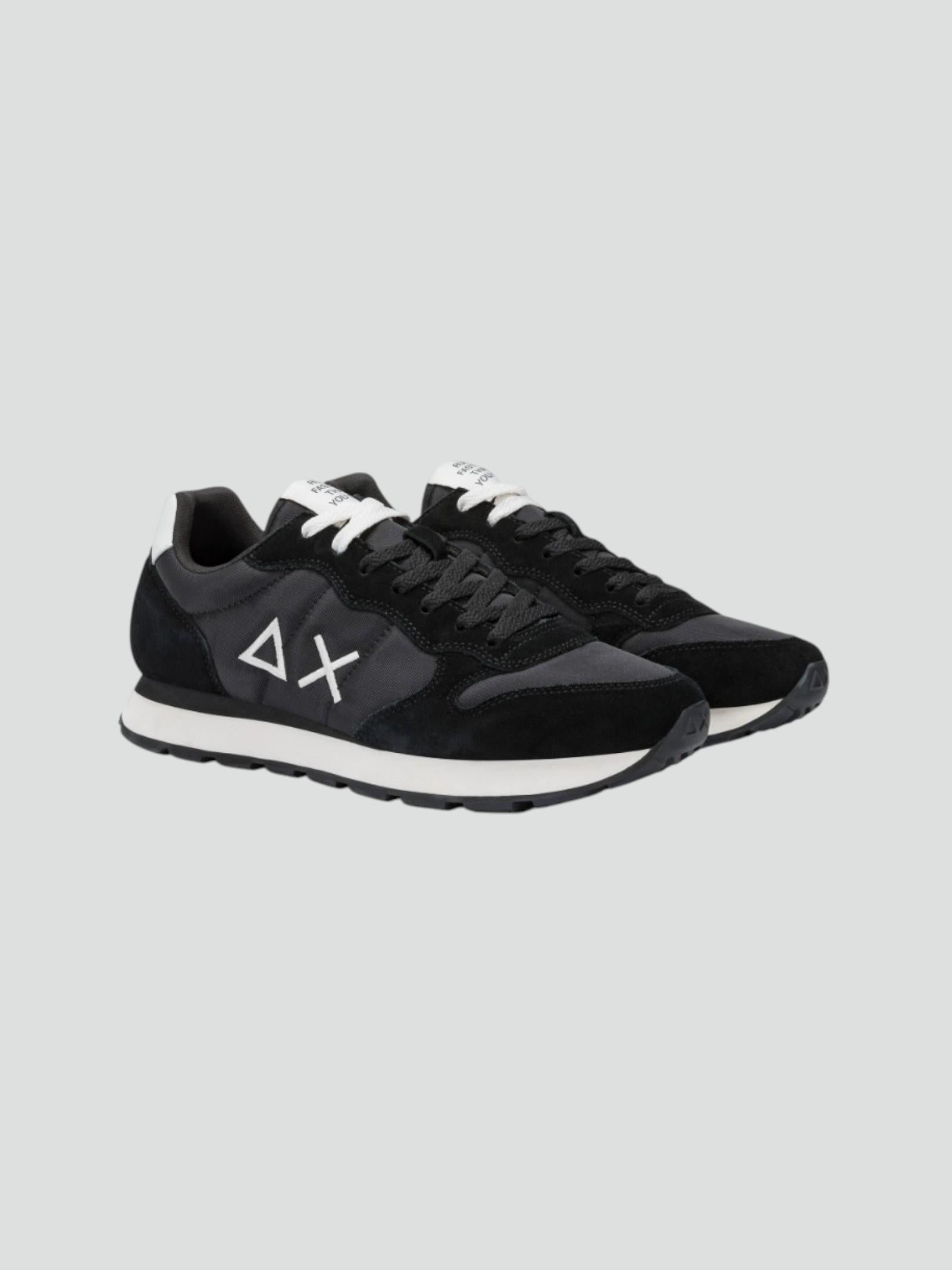 Scarpa "Tom Solid" Sun68 Nera da Uomo in Pelle e Tessuto 