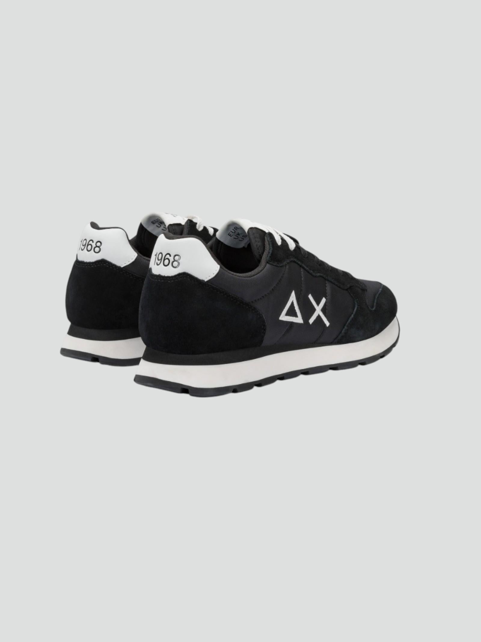Scarpa "Tom Solid" Sun68 Nera da Uomo in Pelle e Tessuto 