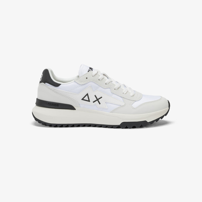 Sneaker "Niki" Bianco con Dettaglio Fulmine e Suola in Phylon 