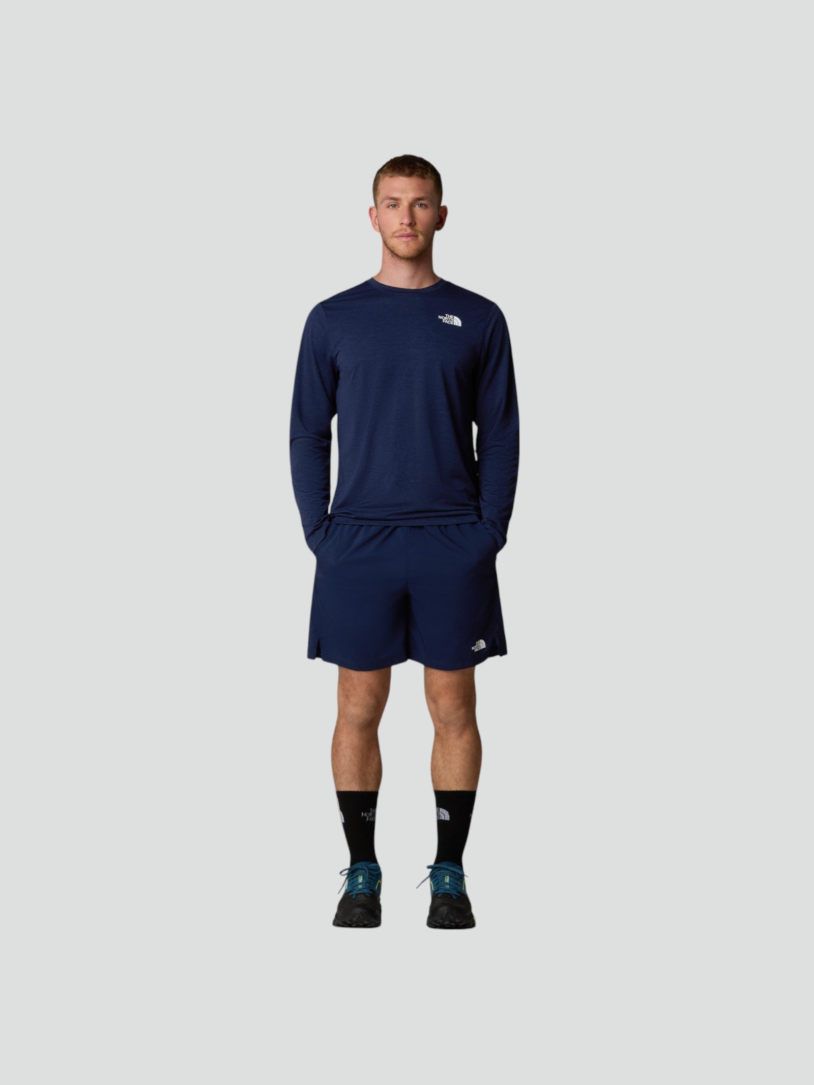 Train N Logo Short Blu - Pantaloncino Uomo in Tessuto Tecnico FlashDry™ 