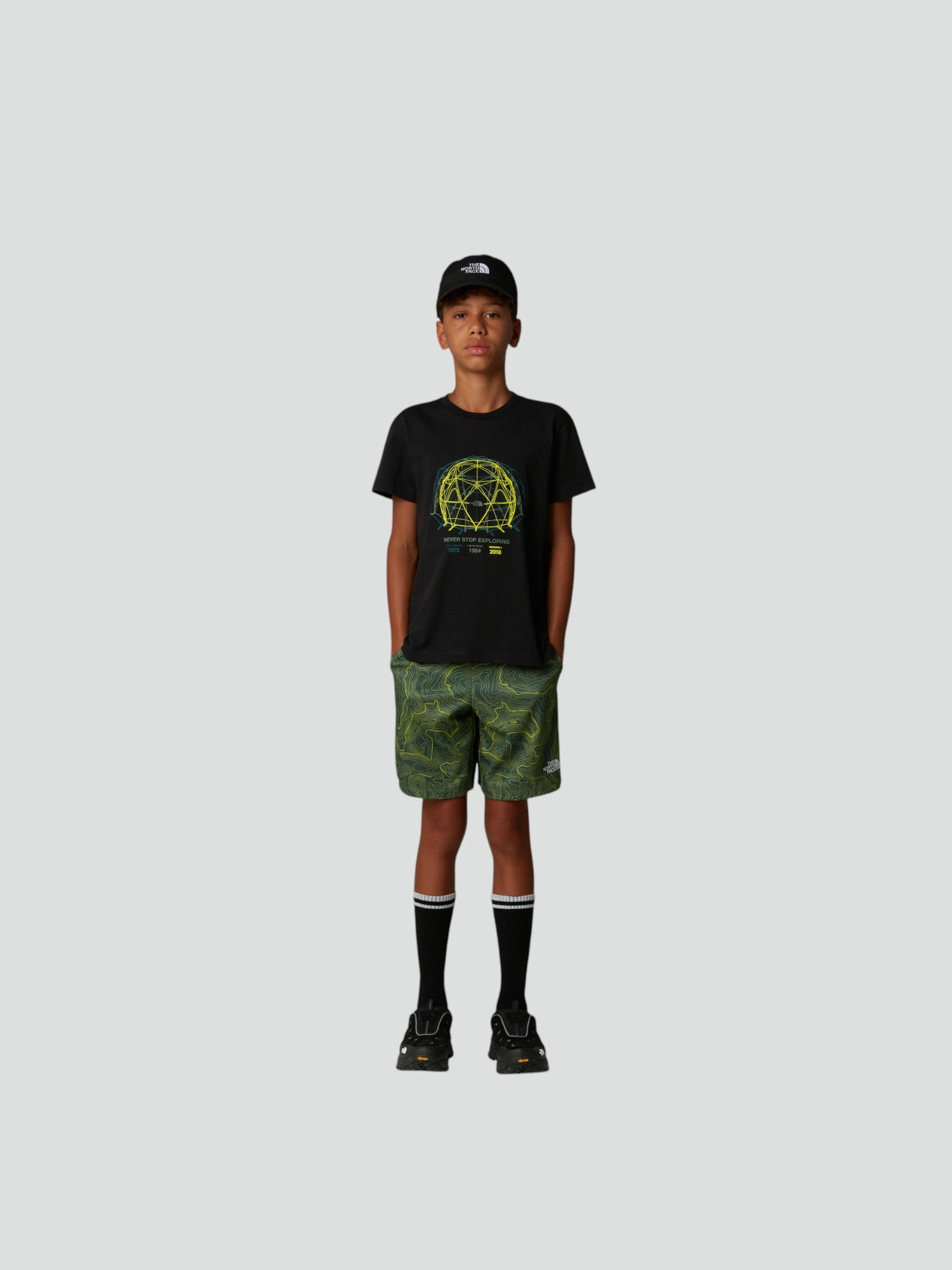 Bermuda Bambino Verde con Stampa Grafica e Tecnologia FlashDry™ 