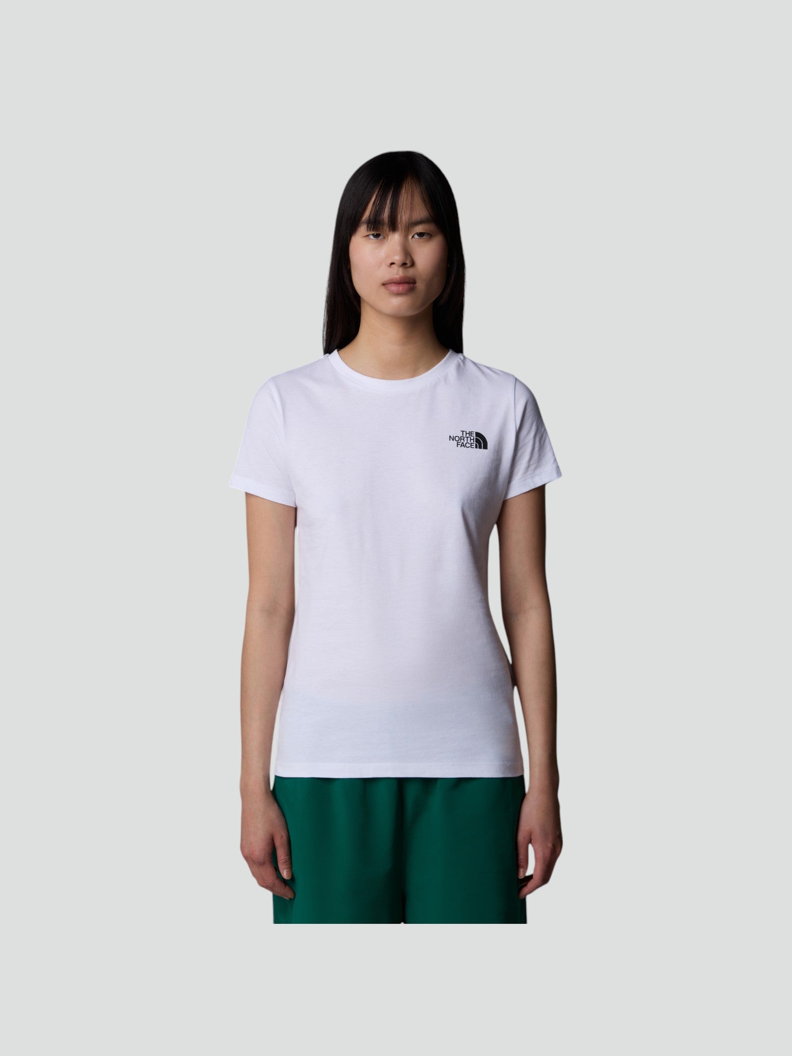 T-shirt Donna Bianca con Box Logo Retro 