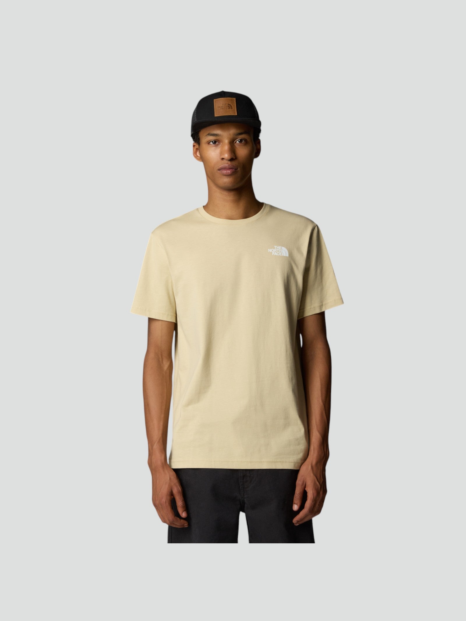 T-shirt uomo beige con Box Logo Retro 