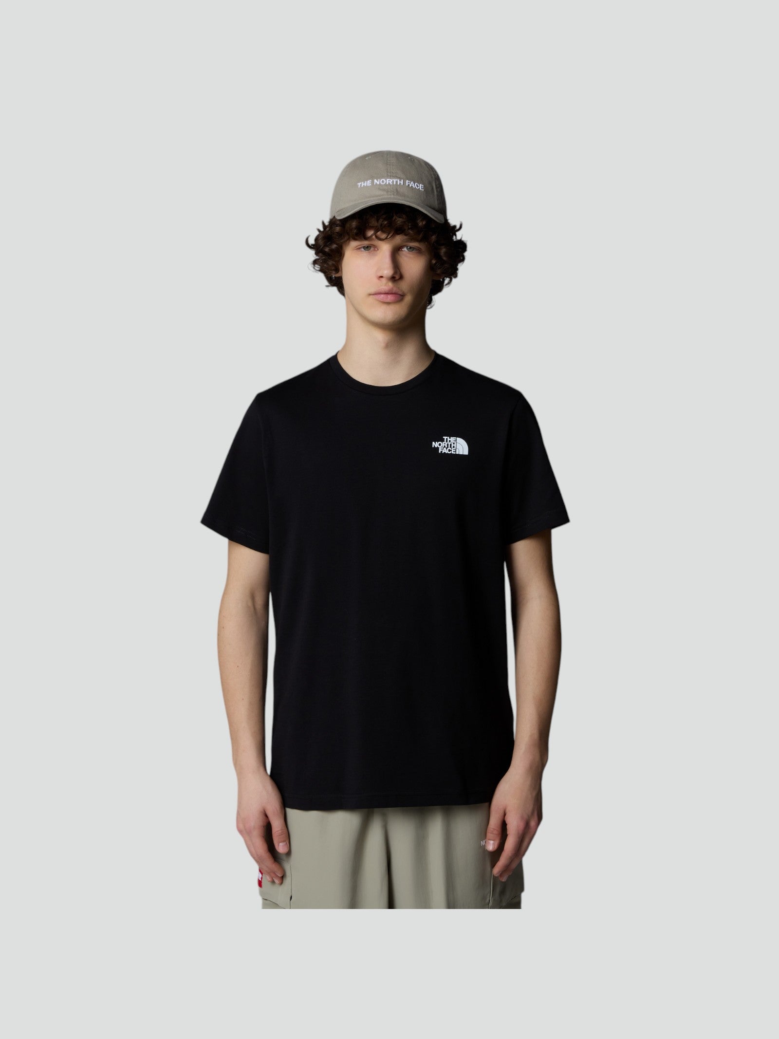 T-shirt Nera Uomo Girocollo con Logo Frontale bianco e Box Logo 