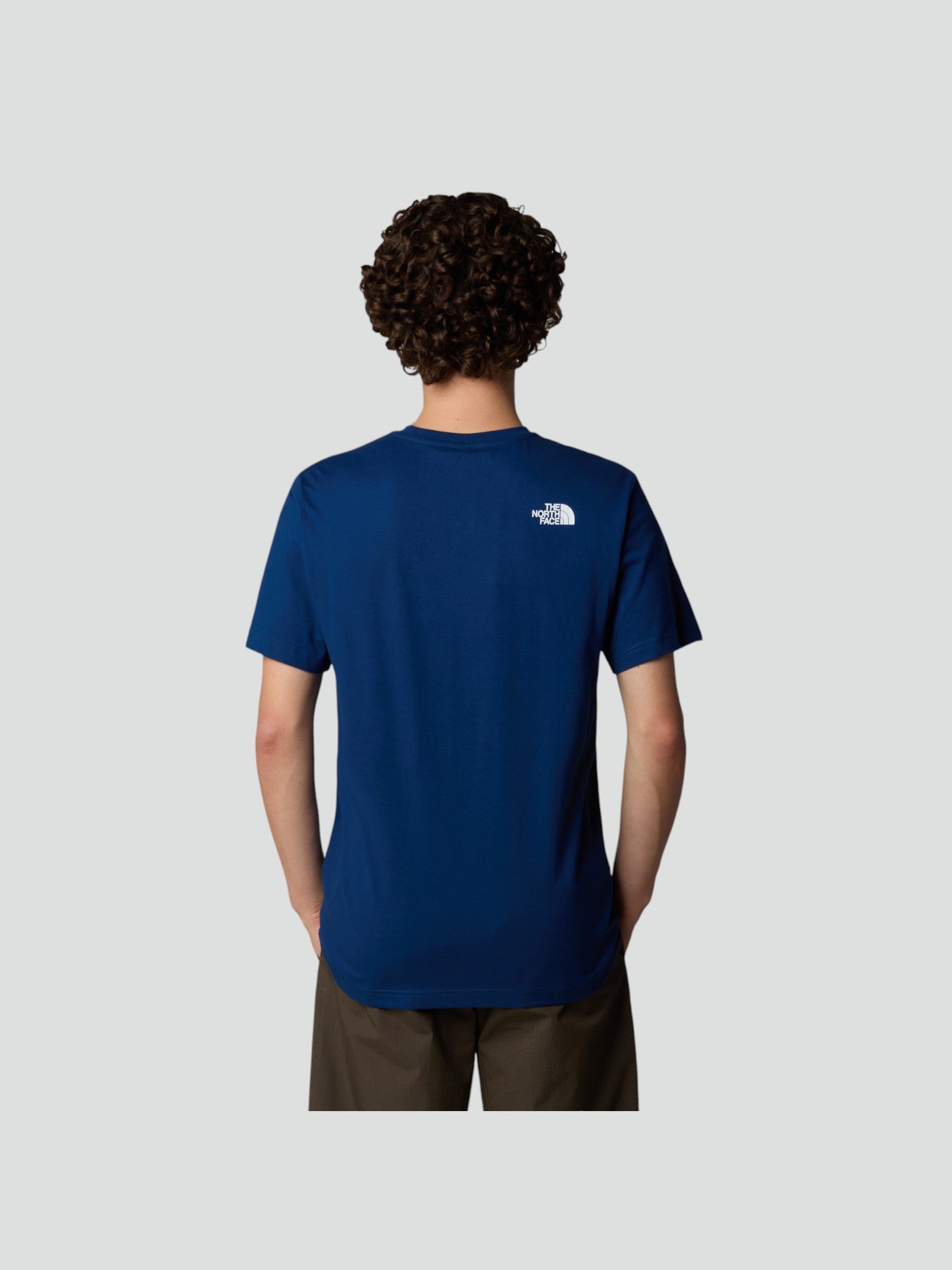 T-shirt Uomo Blu con Scritta "Never Stop Exploring" 