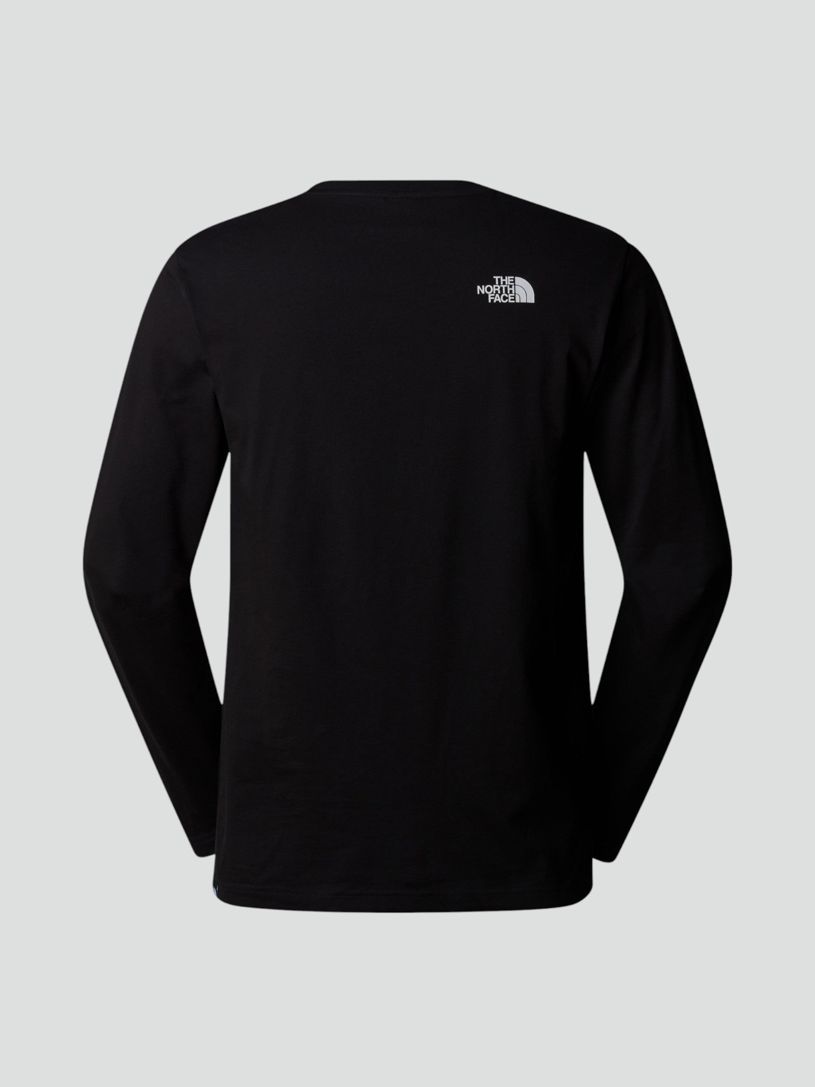 T-shirt Uomo Nera a Manica Lunga con Logo Fronte e Retro 