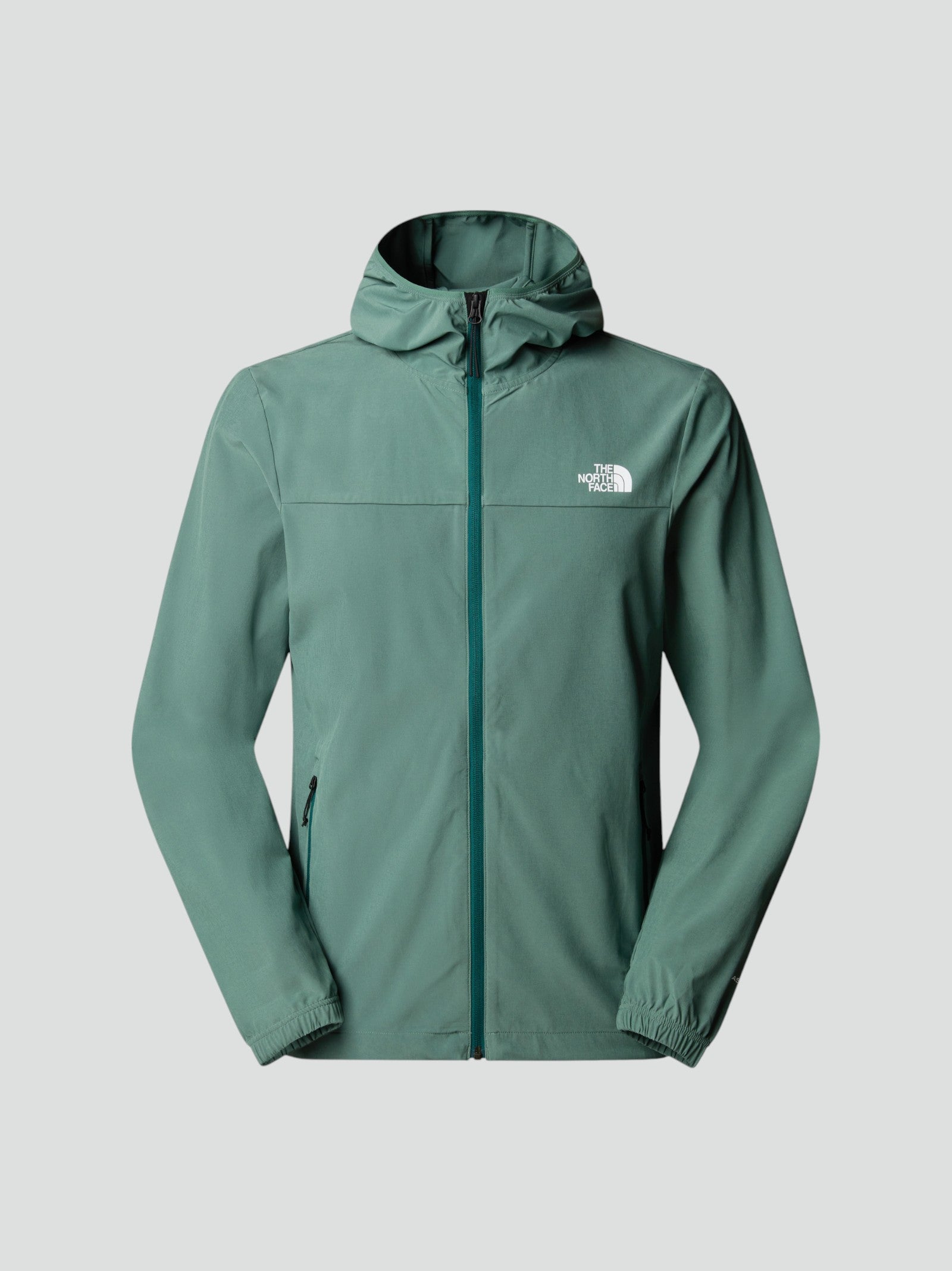 Felpa Tecnica verde con Zip e Tecnologia FlashDry-XD™ 